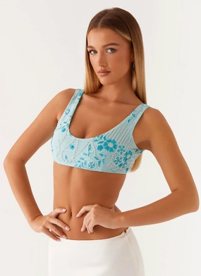FasteningHood Mercer Sequin Bralette - Blue
