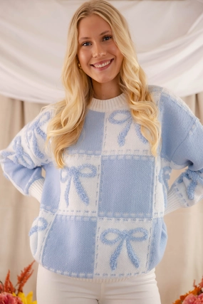 Antimicrobial Treatment Something Timeless Sweater-Blue