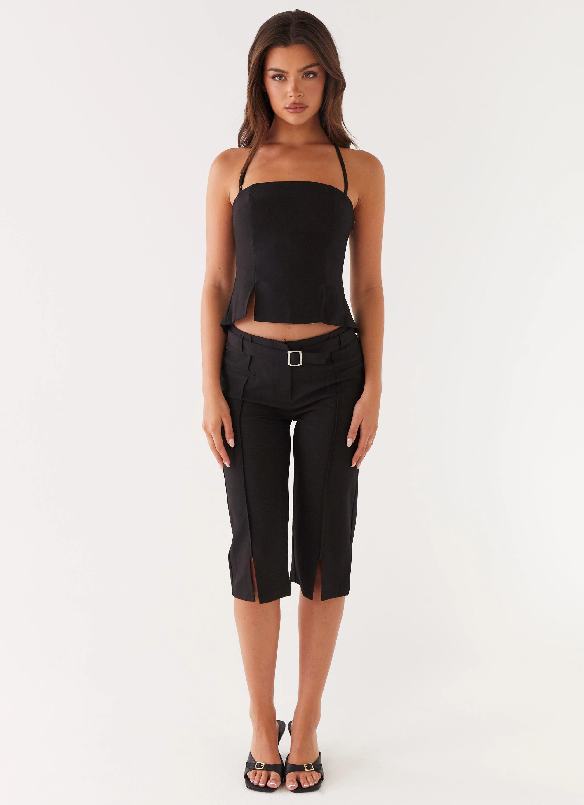 Banks Capri Pants - Black Soft and Light LowProfileWaistband