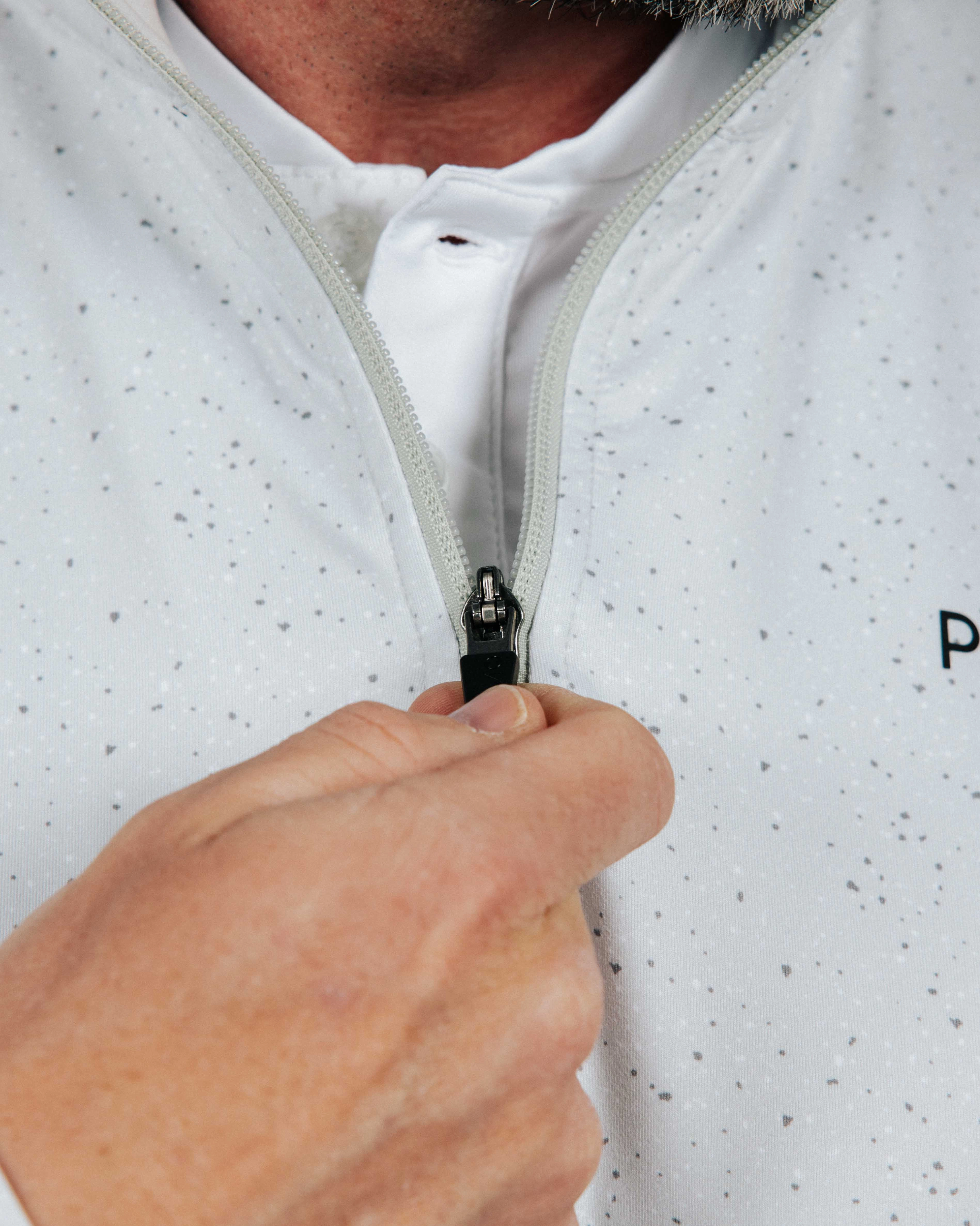 Epoxy Classic Quarter Zip YarnBlend Ribbed Trim