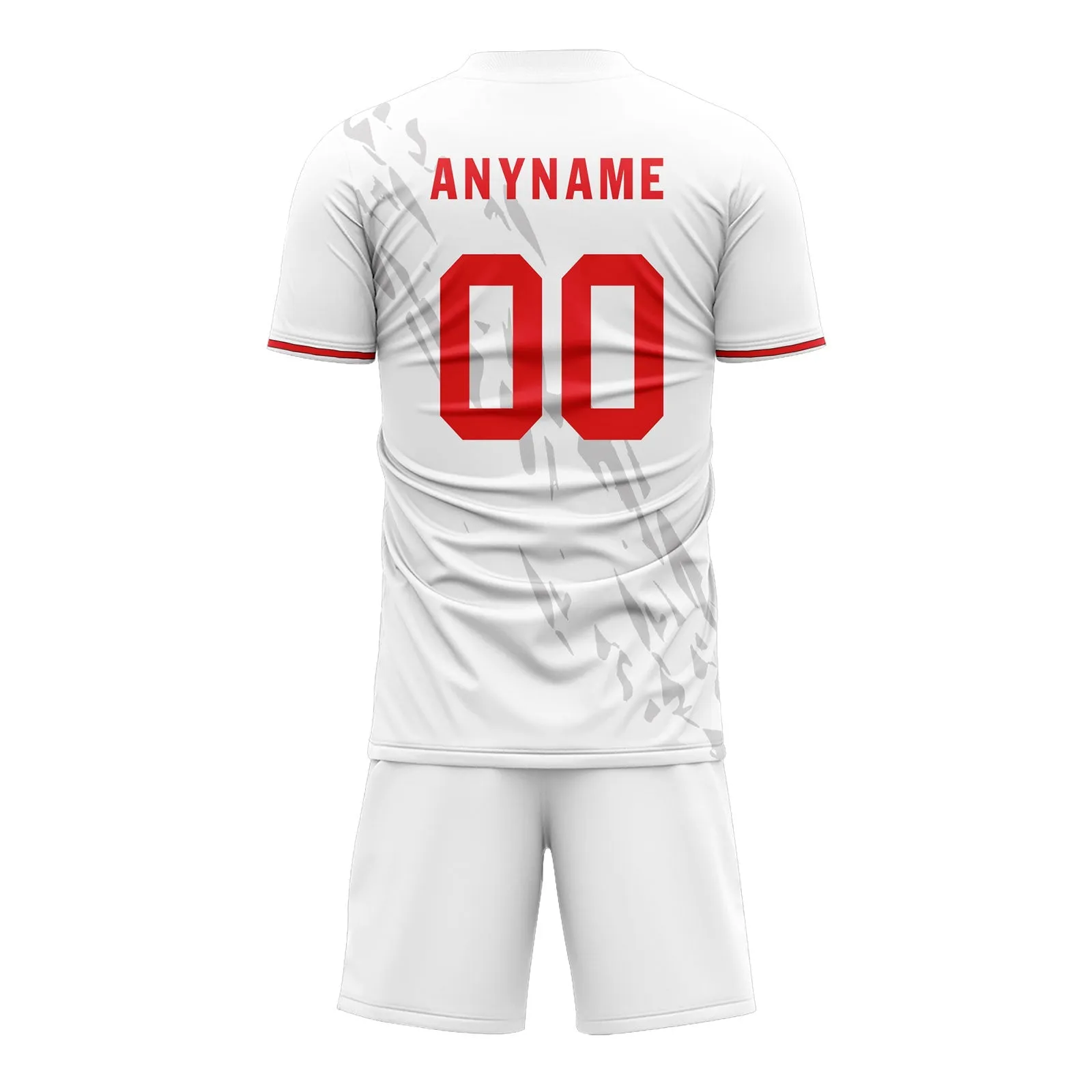 Holiday Gifts,Custom White Gray Soccer Sets Jersey Personalized SCJ101-D28047