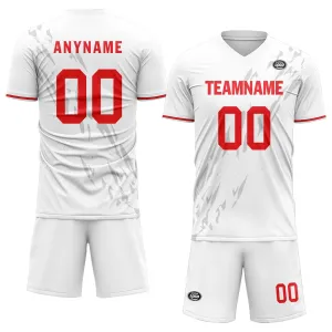 Holiday Gifts,Custom White Gray Soccer Sets Jersey Personalized SCJ101-D28047