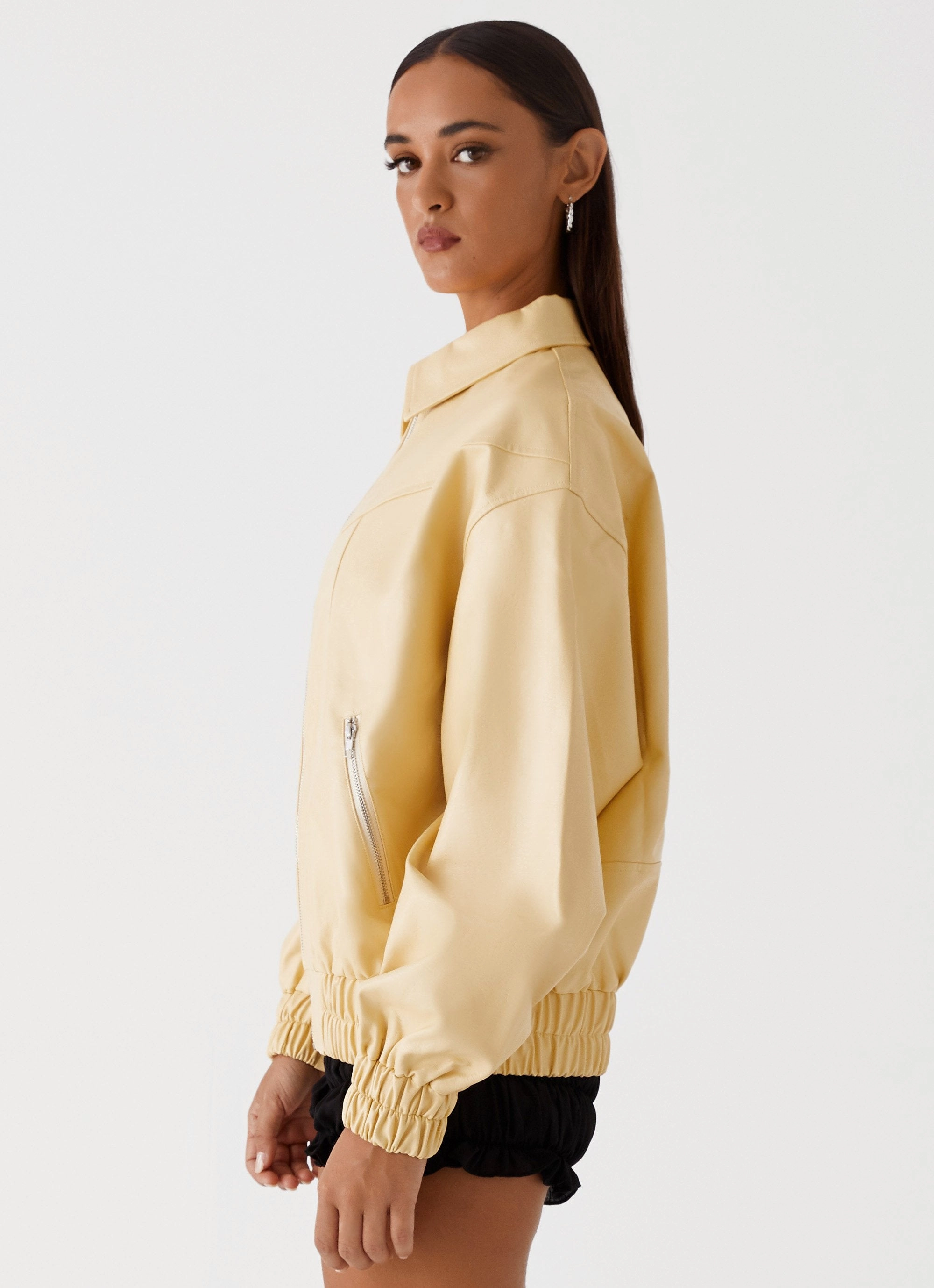Reflective details SoftshellTexture Holland Bomber Jacket - Yellow
