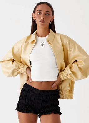 Holland Bomber Jacket - Yellow Comfortable Urban Piece