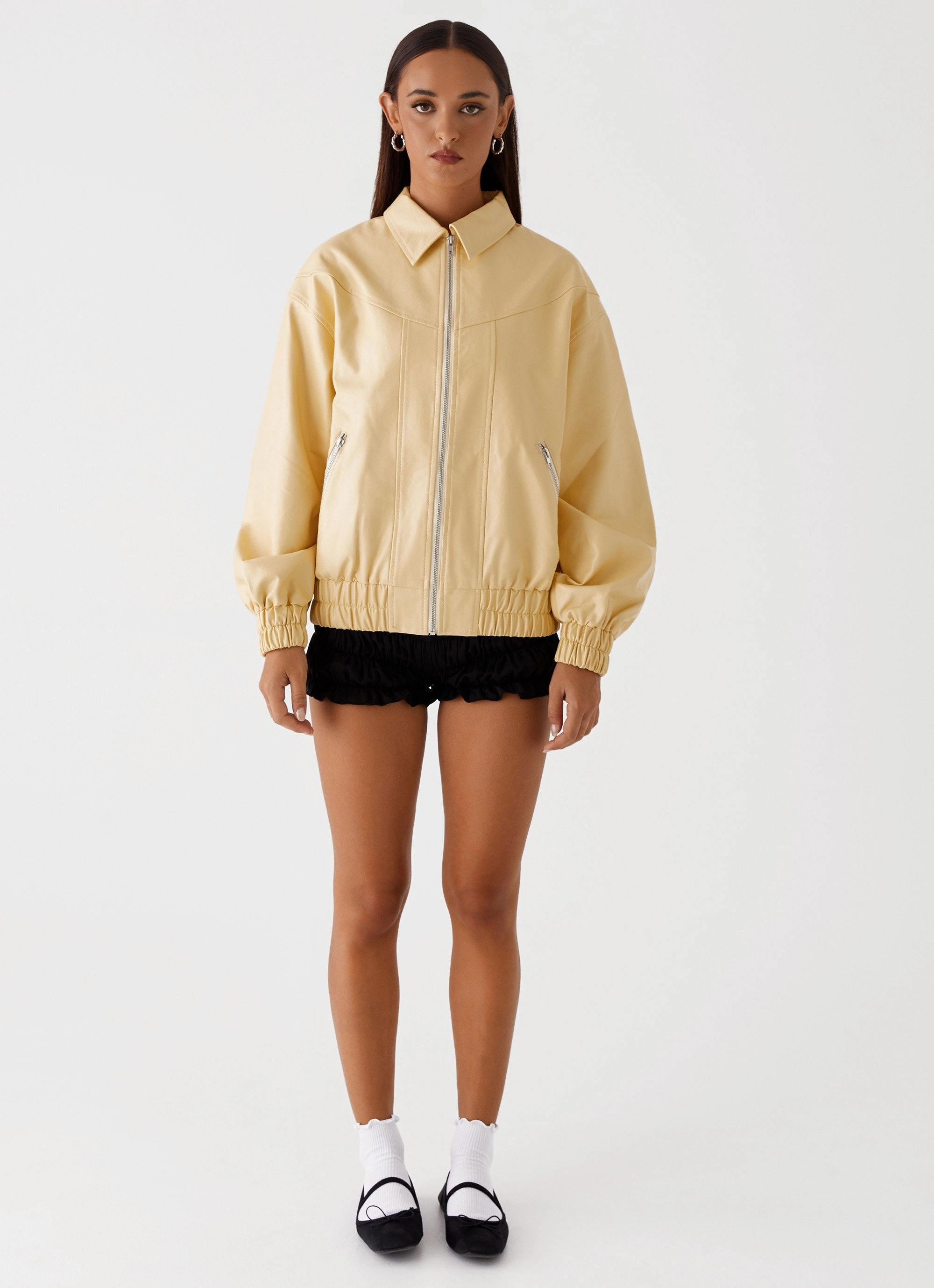 Snag Free Fabric Balanced Insulation Holland Bomber Jacket - Yellow