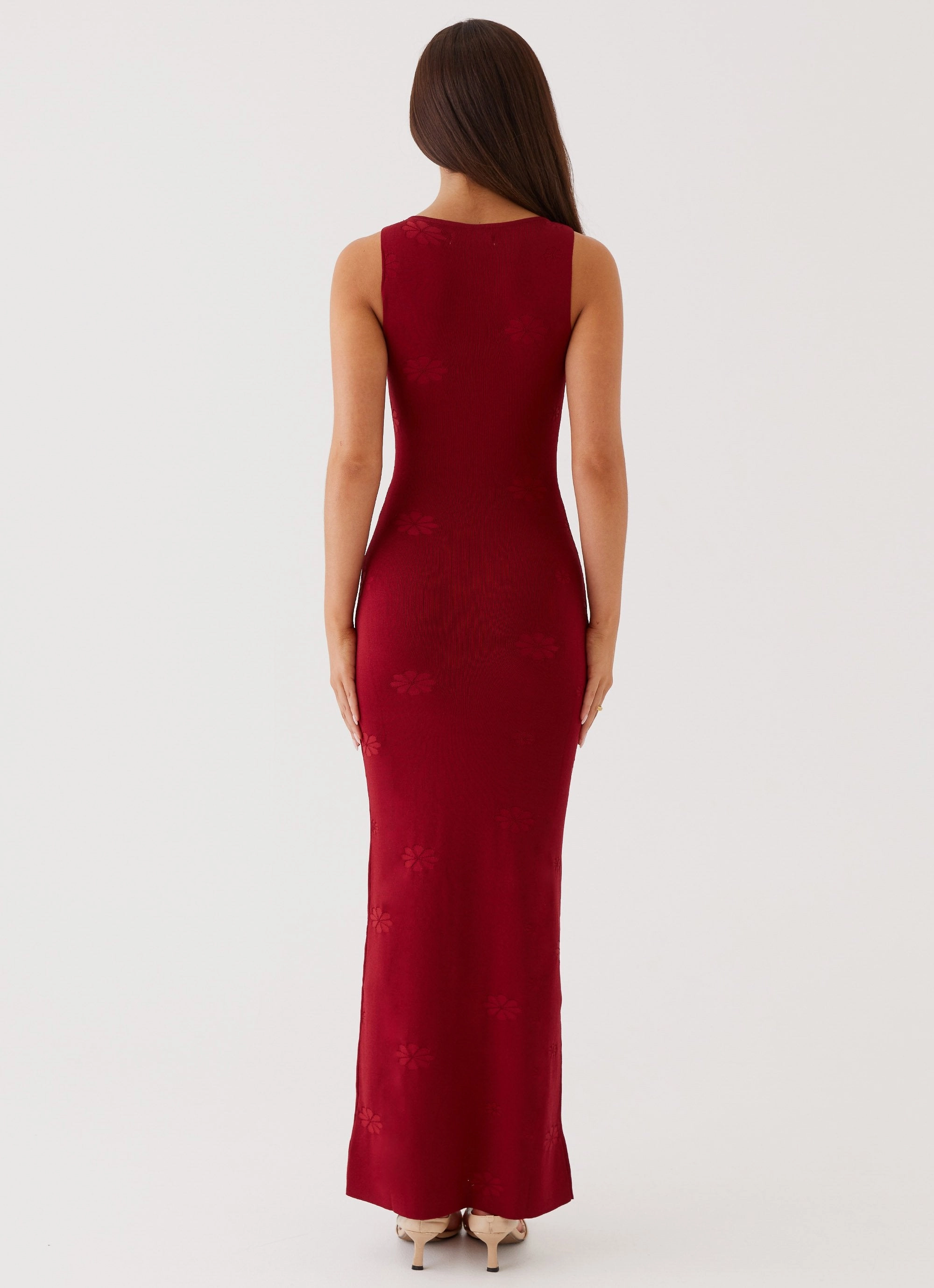 Style Upgrade Holly Knit Maxi Dress - Red