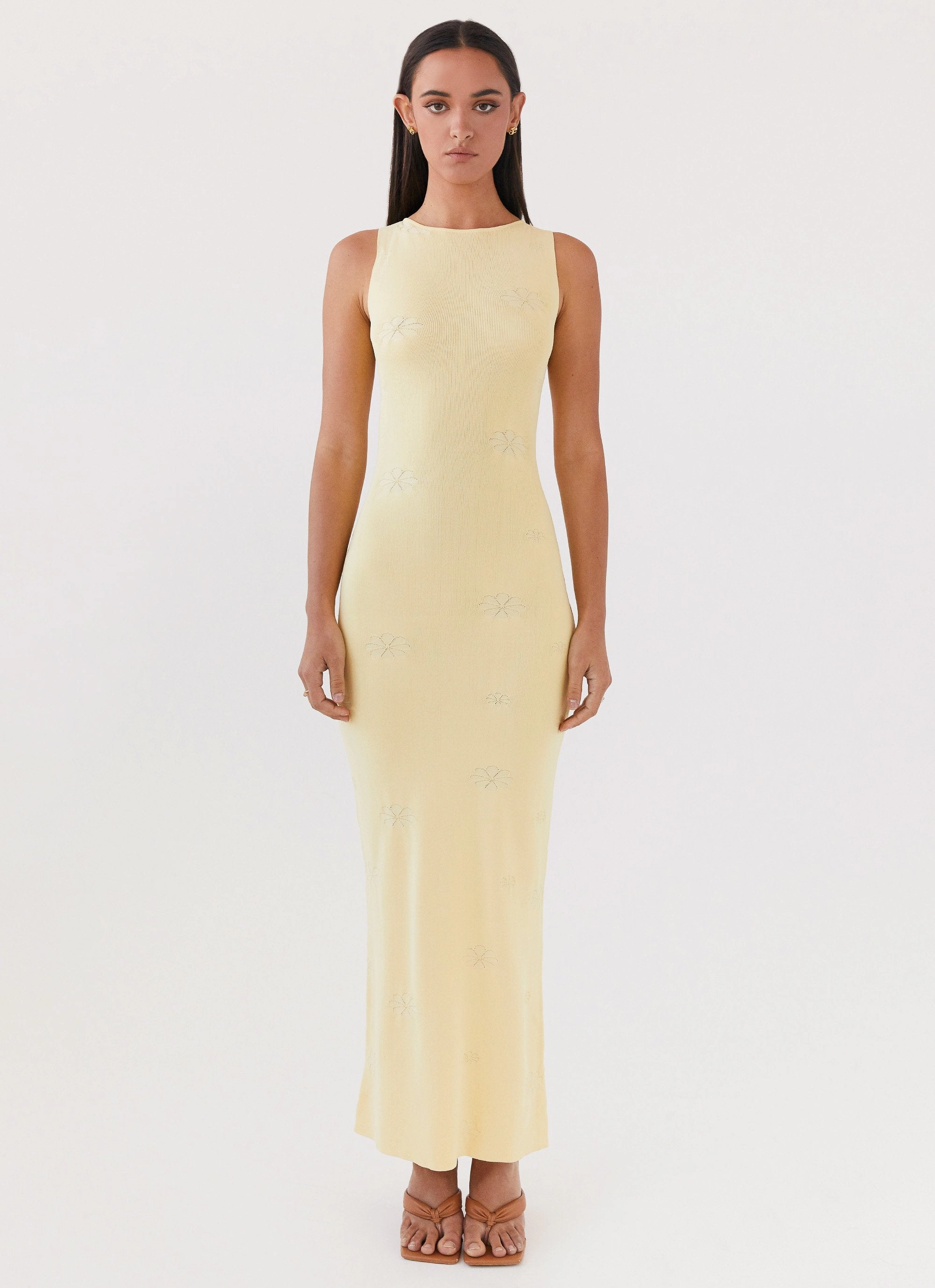 Holly Knit Maxi Dress - Yellow Everyday Comfort