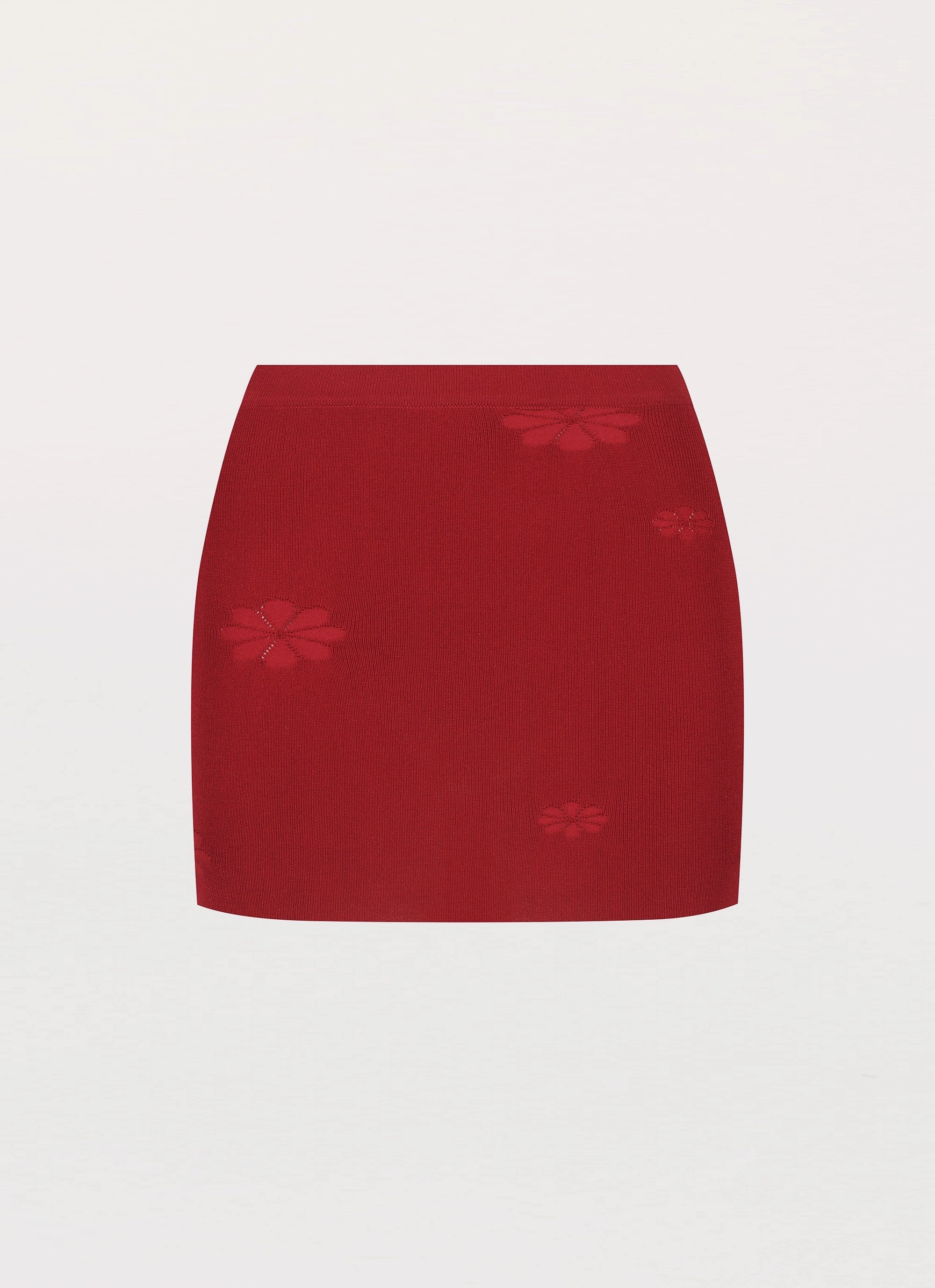 Holly Knit Mini Skirt - Rouge Red Ultimate Comfort Ultimate Wear
