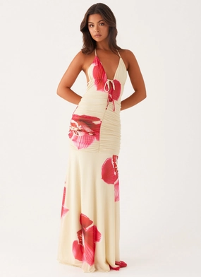 Hollywood Maxi Dress - Orchid Yellow Lounge Outfit Fashion Layers