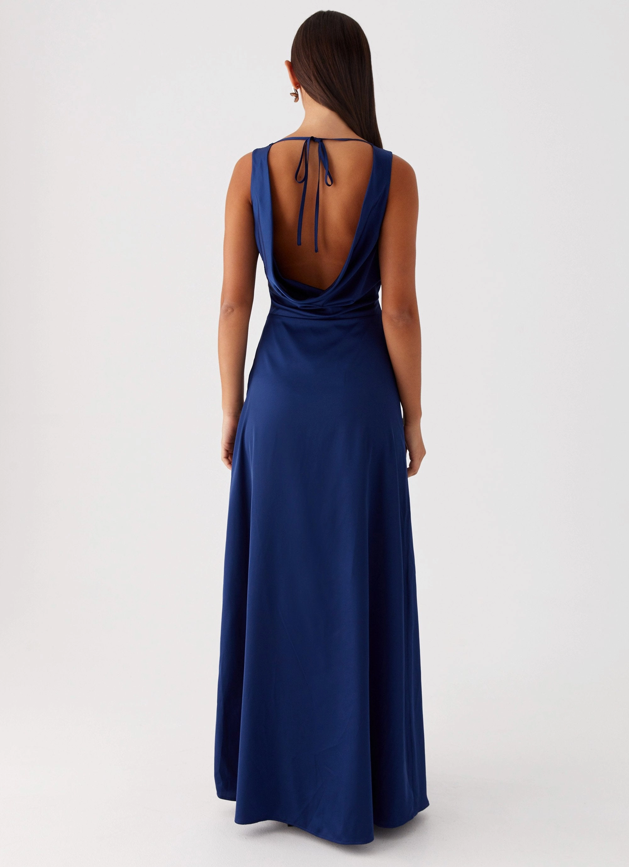 Essential Piece All-Day Fit Winnie Cowl Back Maxi Dress - Navy