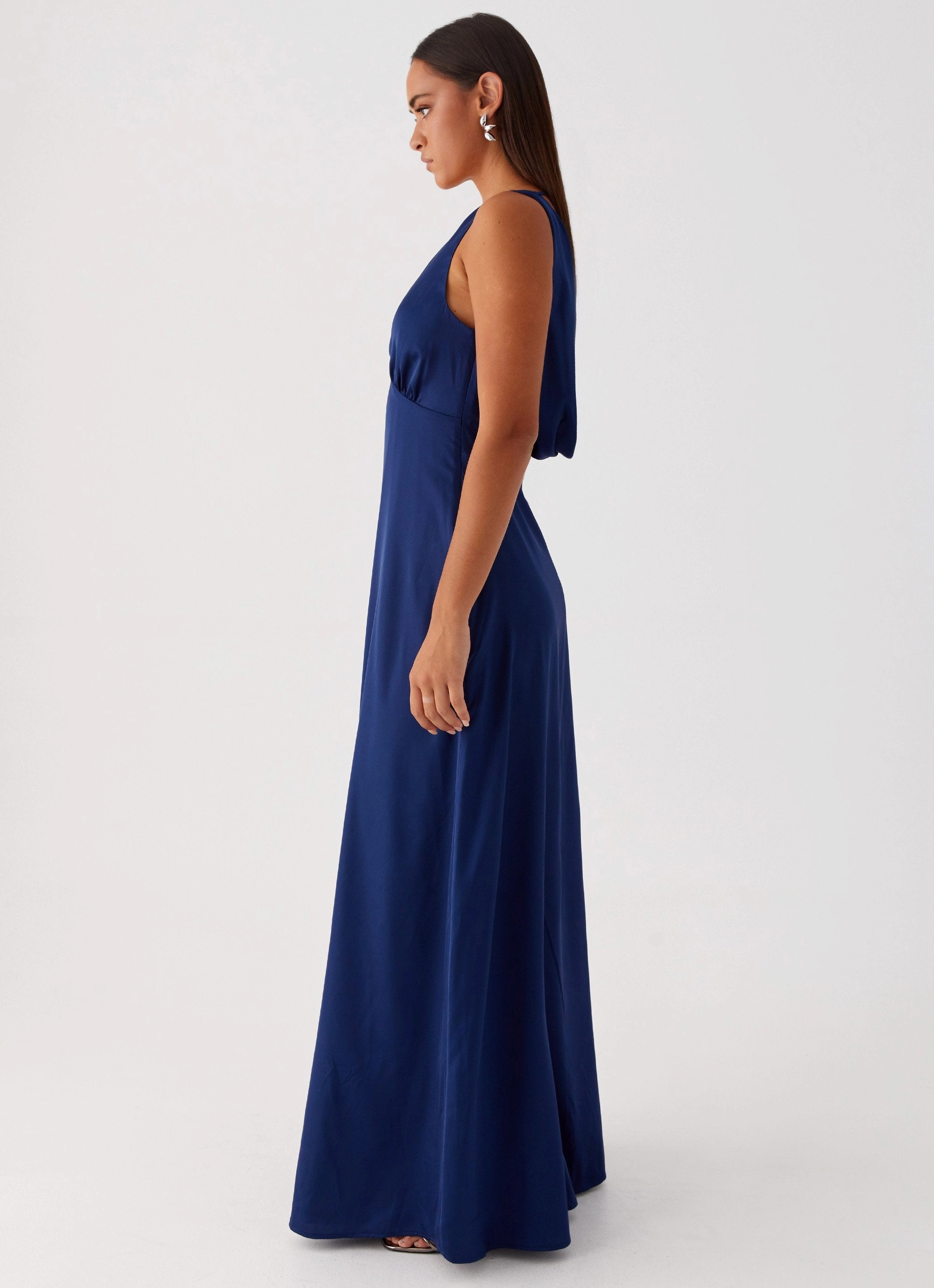 Winnie Cowl Back Maxi Dress - Navy Flexible Style Anniversary-Event