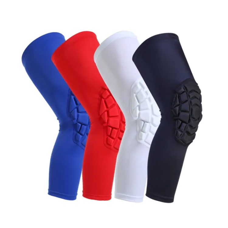 Hot Pressed Honeycomb Knee Pads Basketball Climbing Sports Knee Pads Protective Gear, Specification: M (Red)