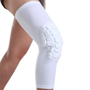 Hot Pressed Honeycomb Knee Pads Basketball Climbing Sports Knee Pads Protective Gear, Specification:  M (White)