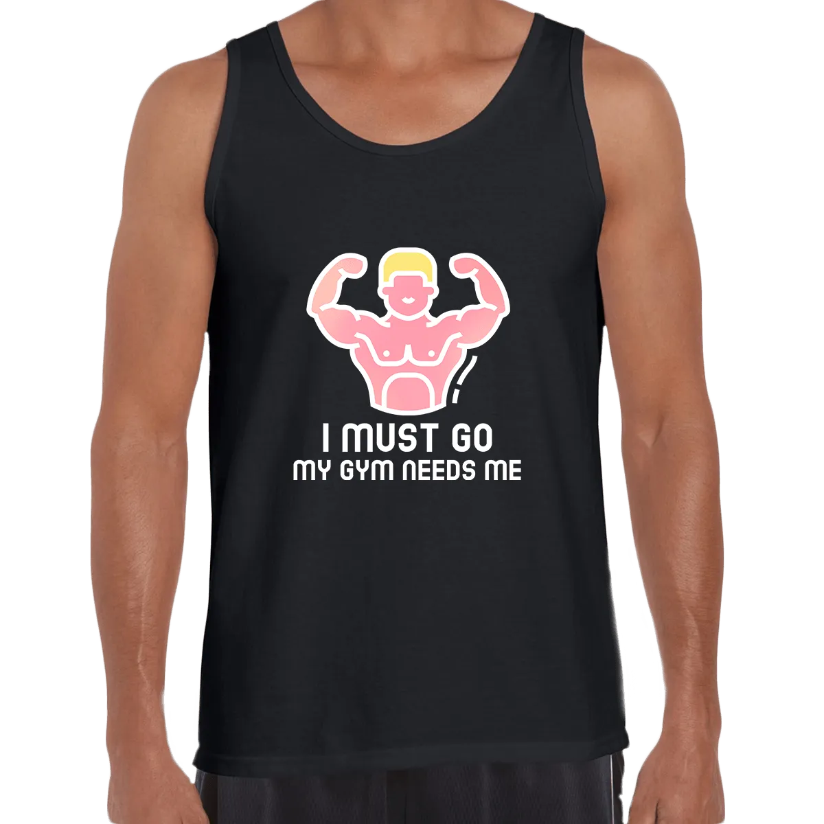 I Must Go - My Gym Need m Unisex Black Tank Top