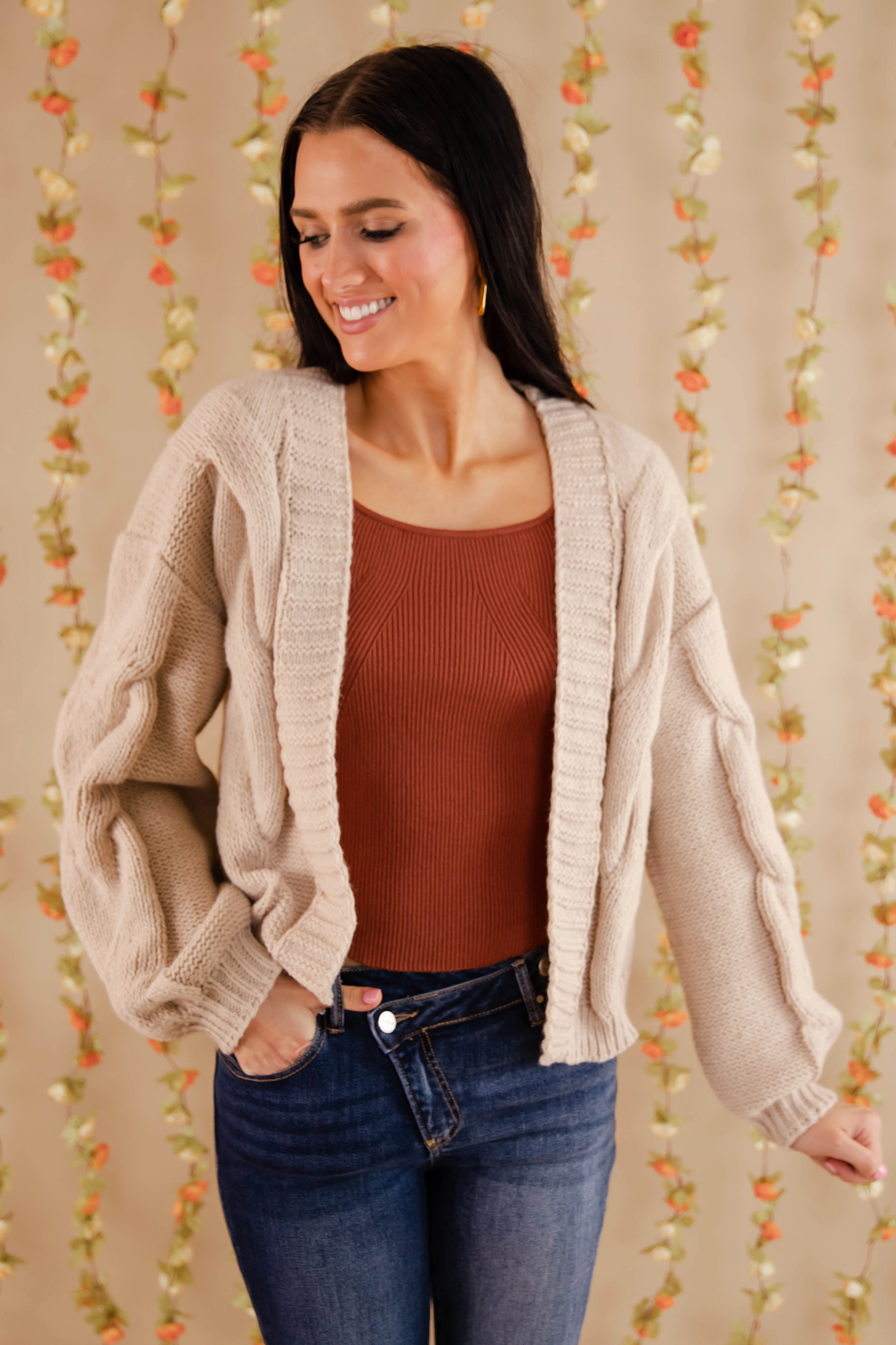 Multipurpose Layering Piece FrictionResistantEdges I Like It Here Cardigan