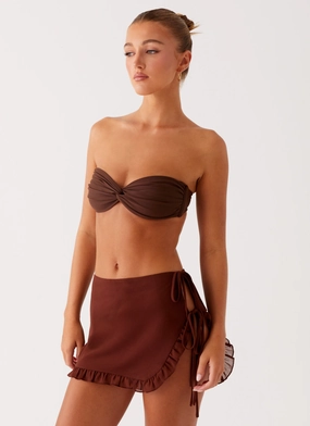 Iggy Mini Skirt - Chocolate Soft Design EcoFriendlyDye