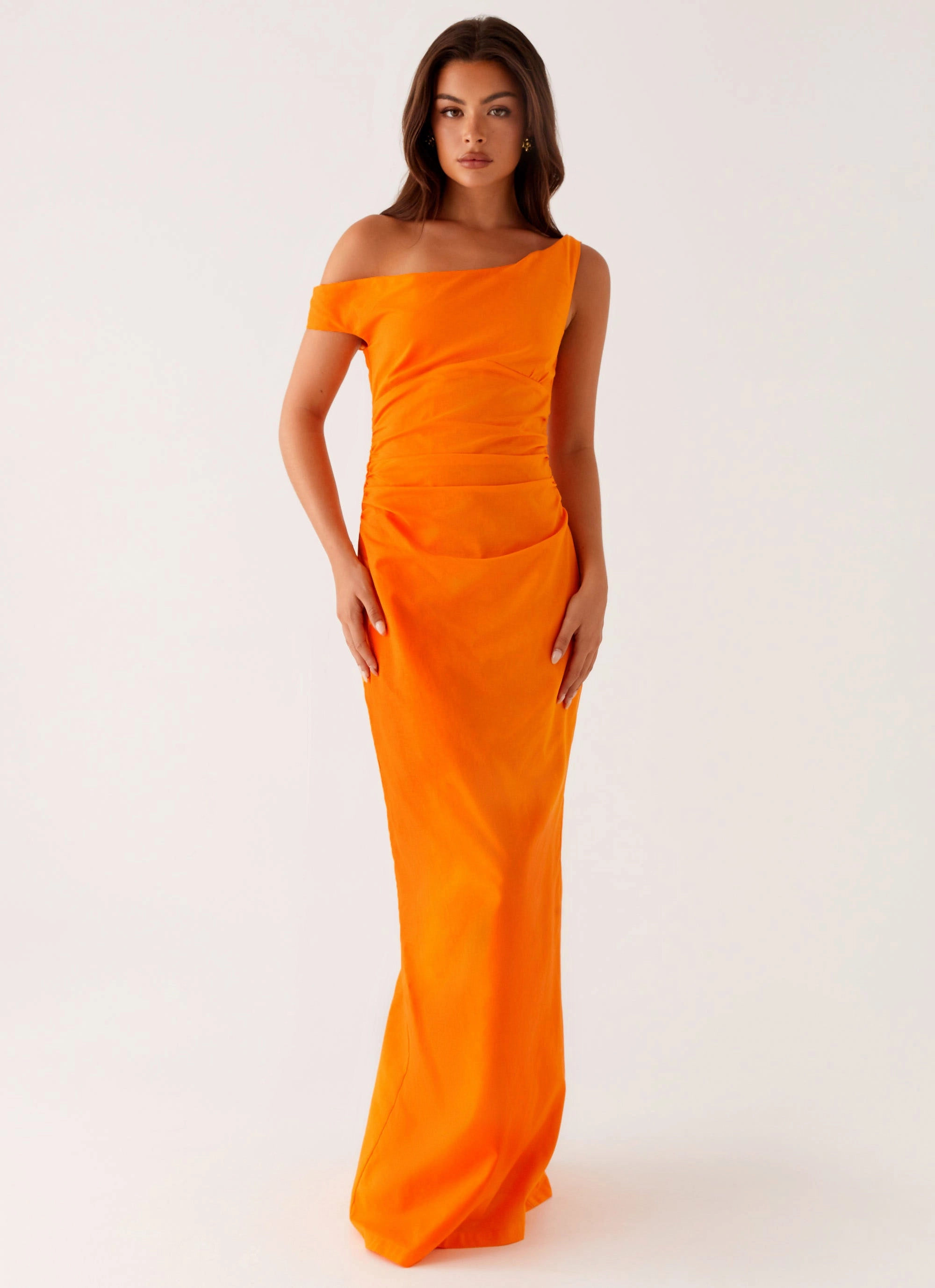 Ignite Maxi Dress - Orange Glam Feel Chilly Day Wear