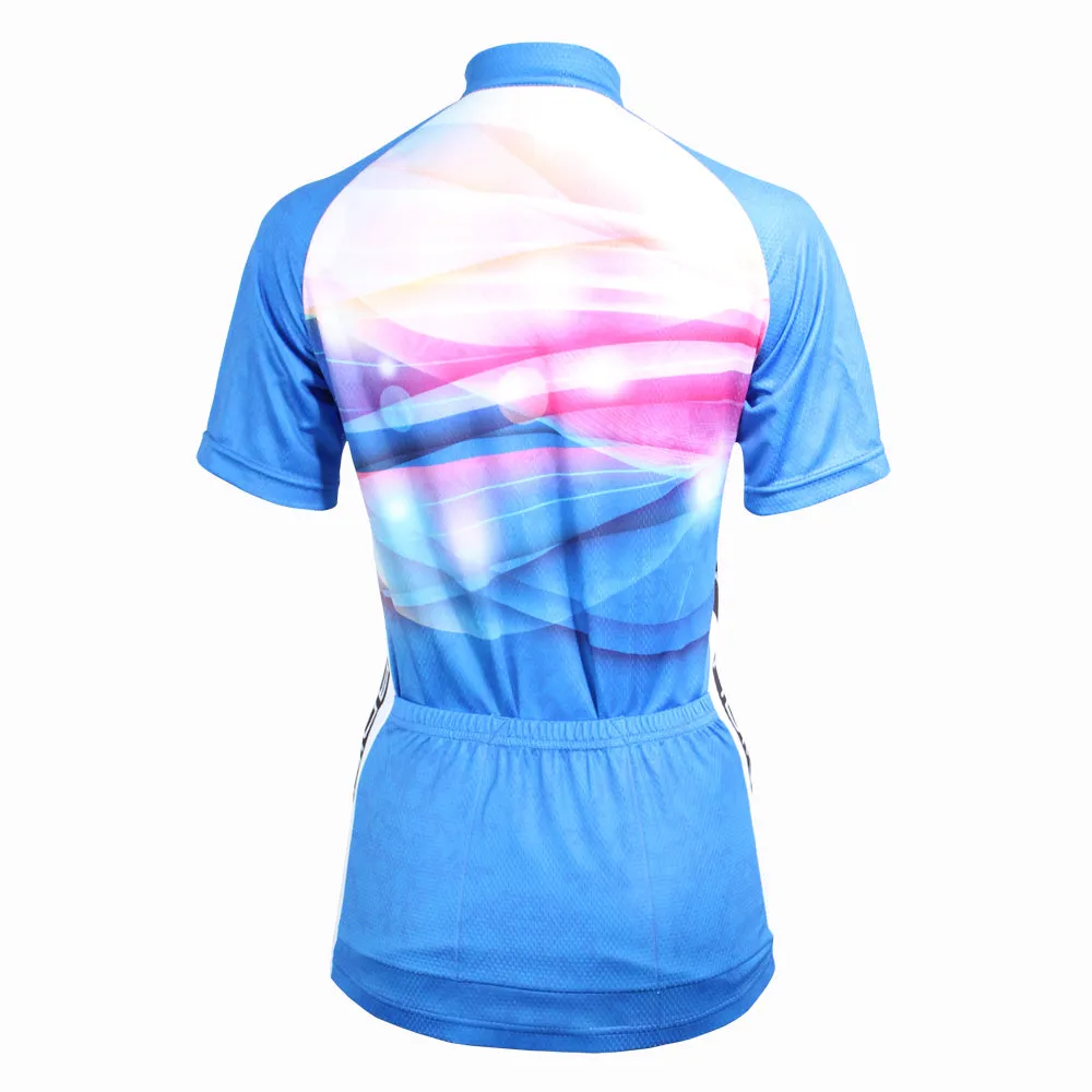 ILPALADINO Blue Cycling Jersey Bicycling Summer Pro Cycle Apparel Outdoor Sports Leisure Biking Shirts Breathable and Comfortable NO.209
