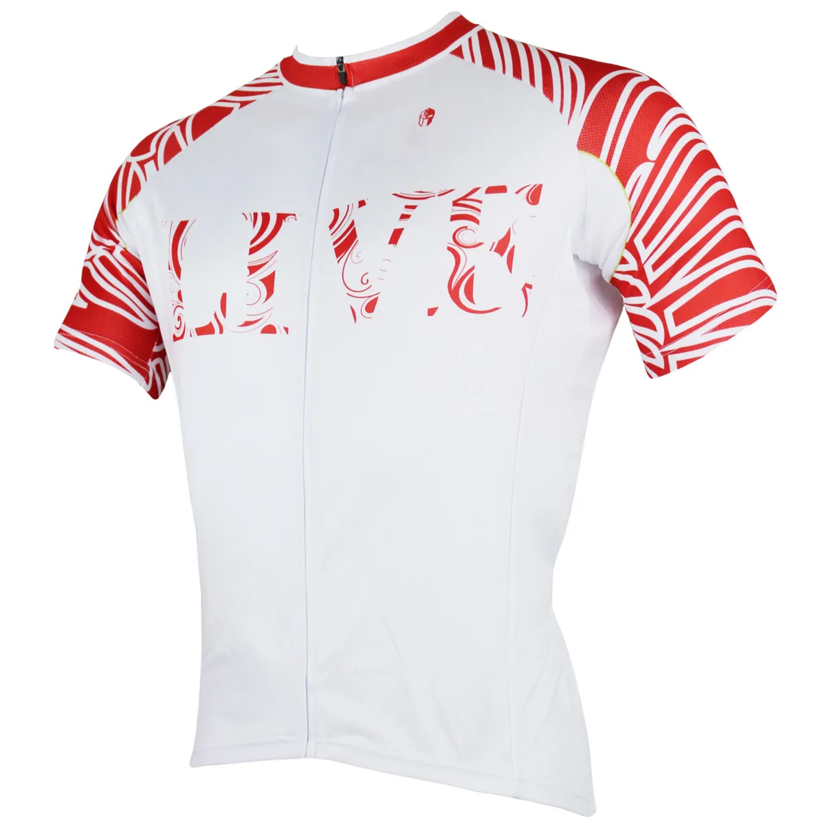 ILPALADINO LIVE & SPRINT Men's Green/Red Cycling Mountain Bike Shirt Jersey Bike Shirt MTB Mountain Biking Outdoor Comfortable Riding Clothes NO.141