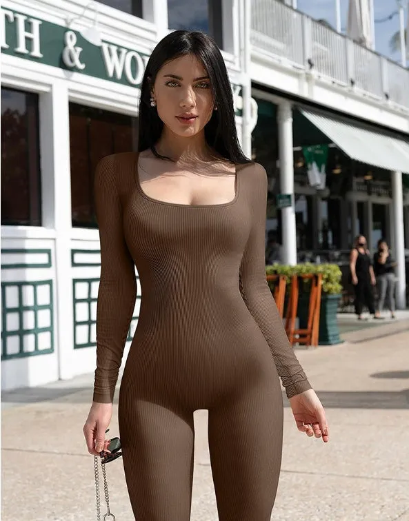 Imogen – Seamless Long Sleeve Yoga Jumpsuit