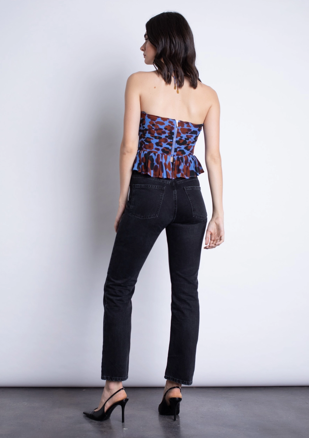 Smooth Stitching Two Tone Texture Effect Malwa Print Top