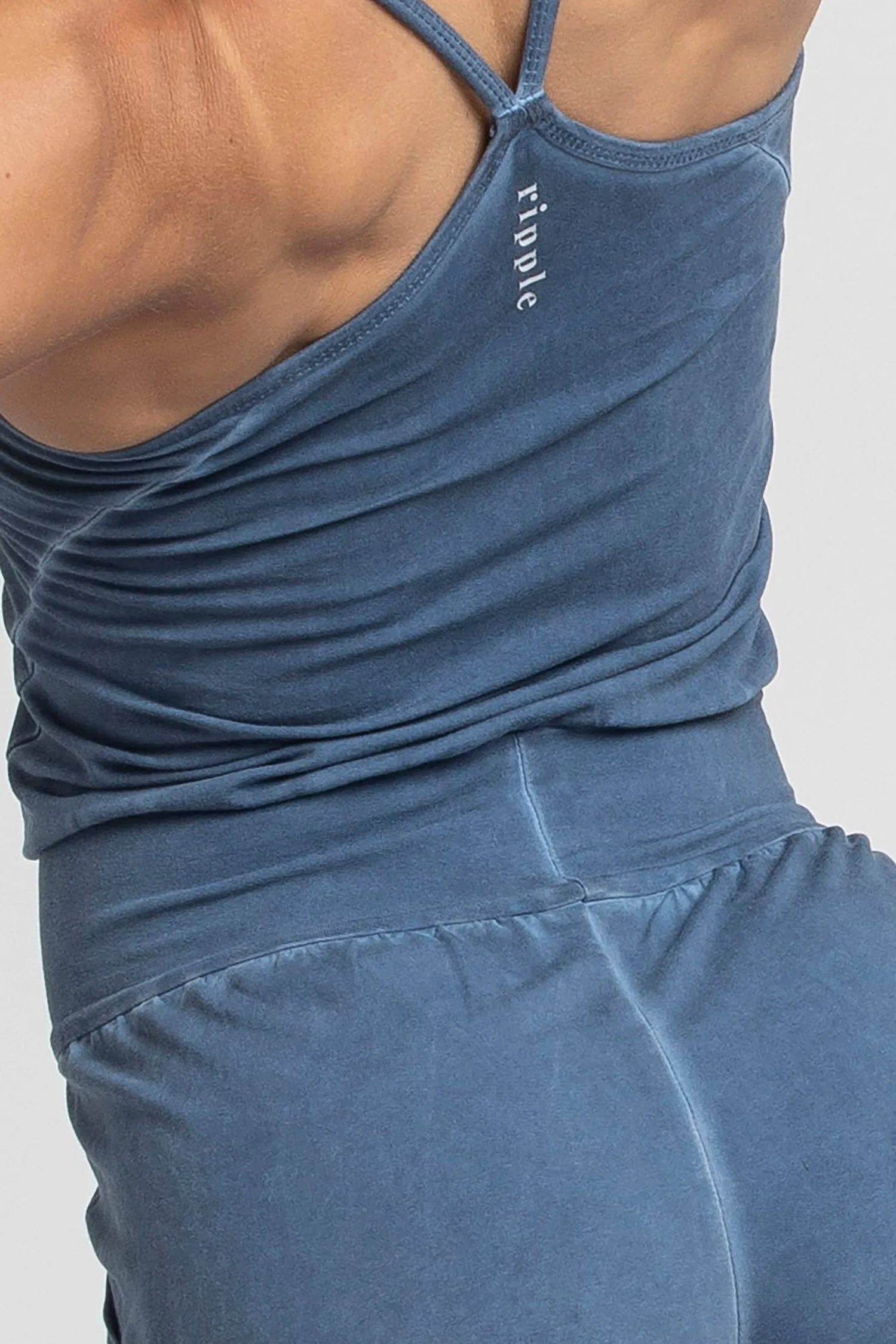 I'mPerfect Stonewash Short Yoga Jumpsuit 35%off