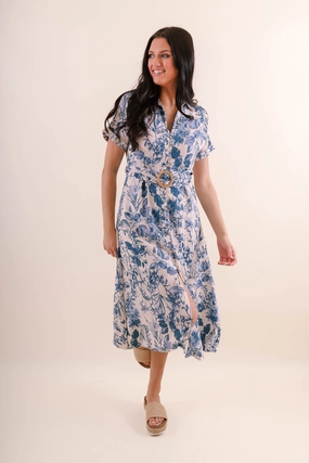 In Between The Leaves Midi Dress Gentle Texture Guest Glam