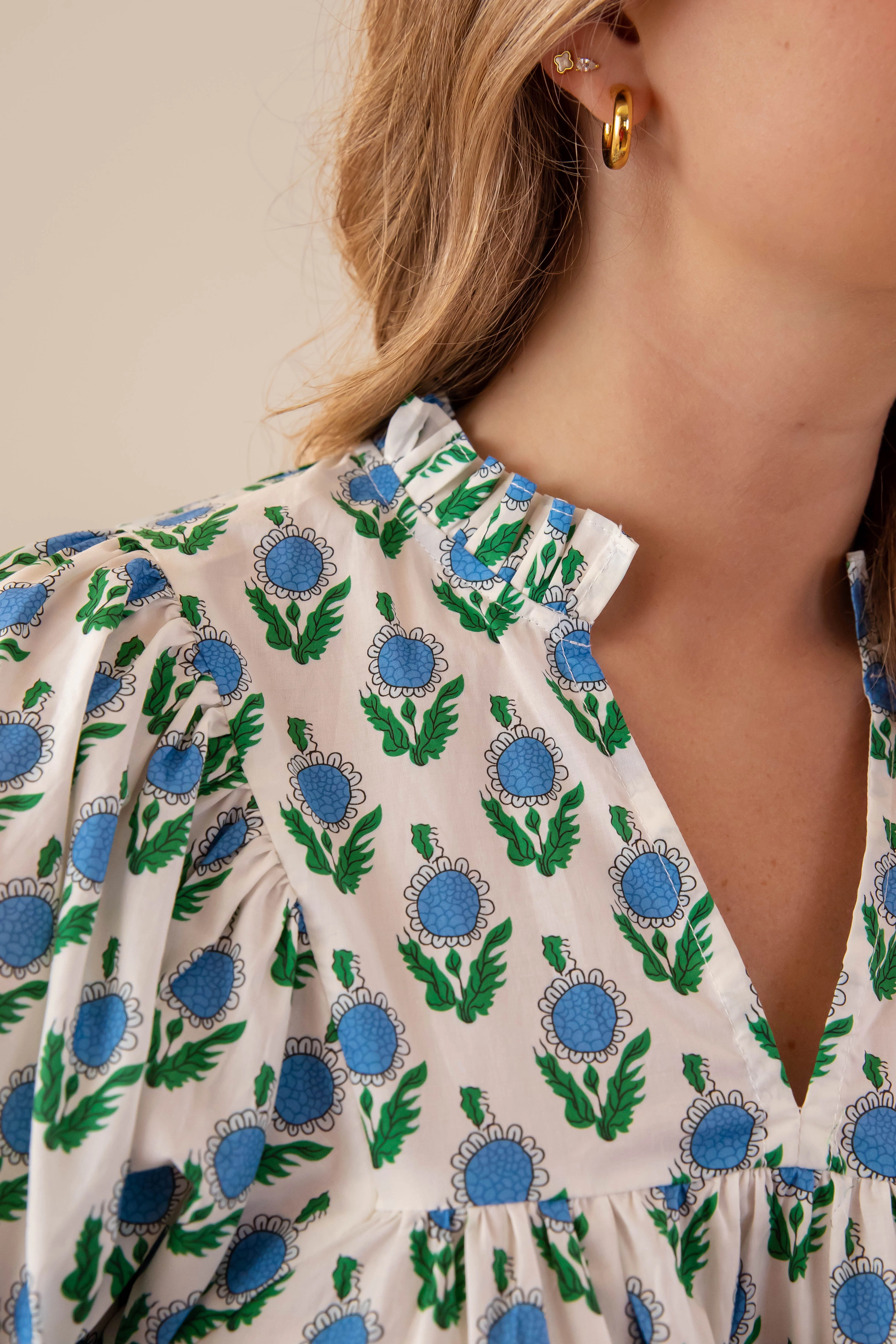 Soft Cotton Blend In My Hands Blouse