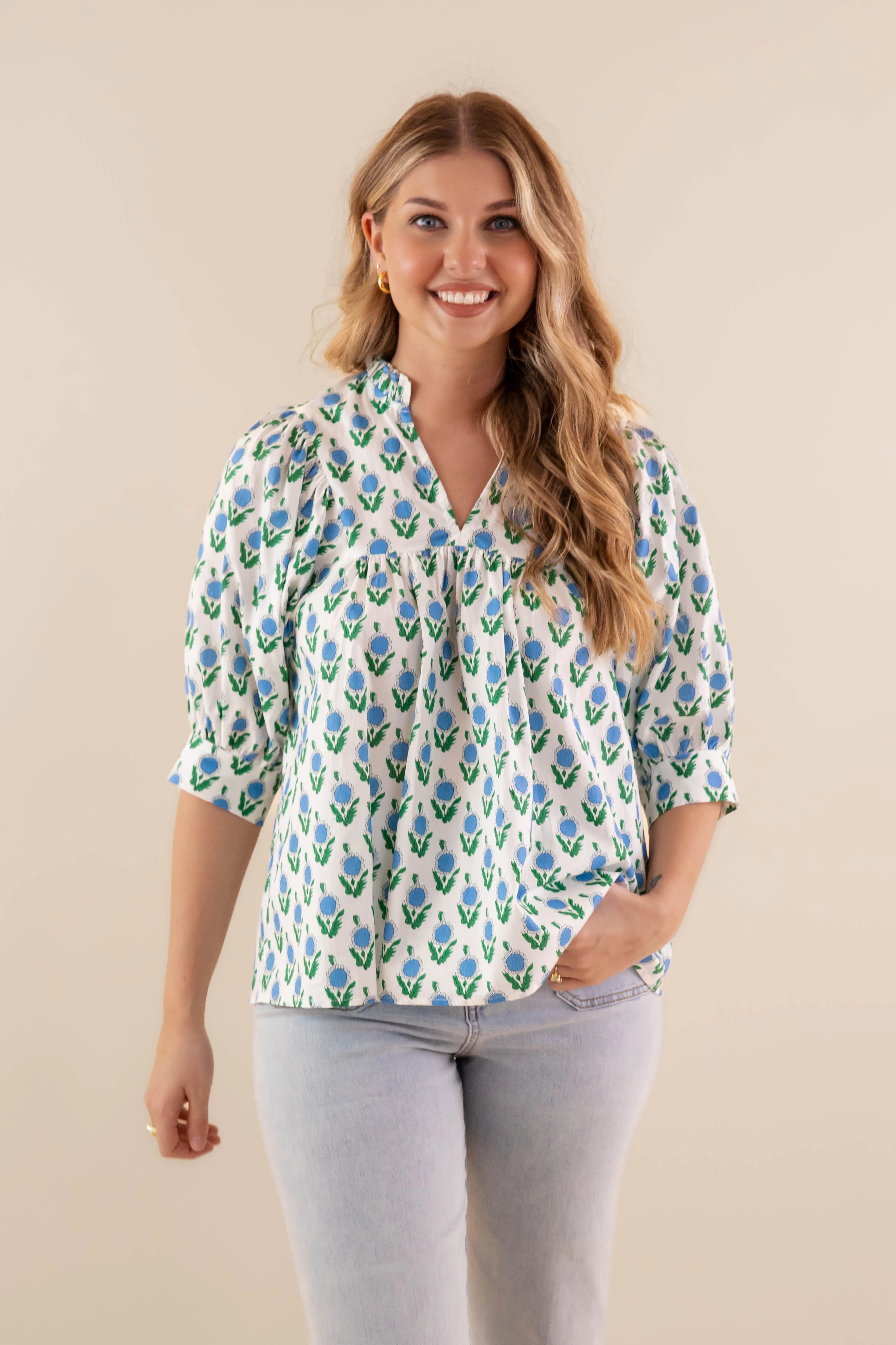 Multipurpose Design In My Hands Blouse