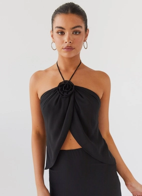 Nightfall Rose Tie Top - Midnight Durable Reinforced Elbow Patches Slim Fit Design