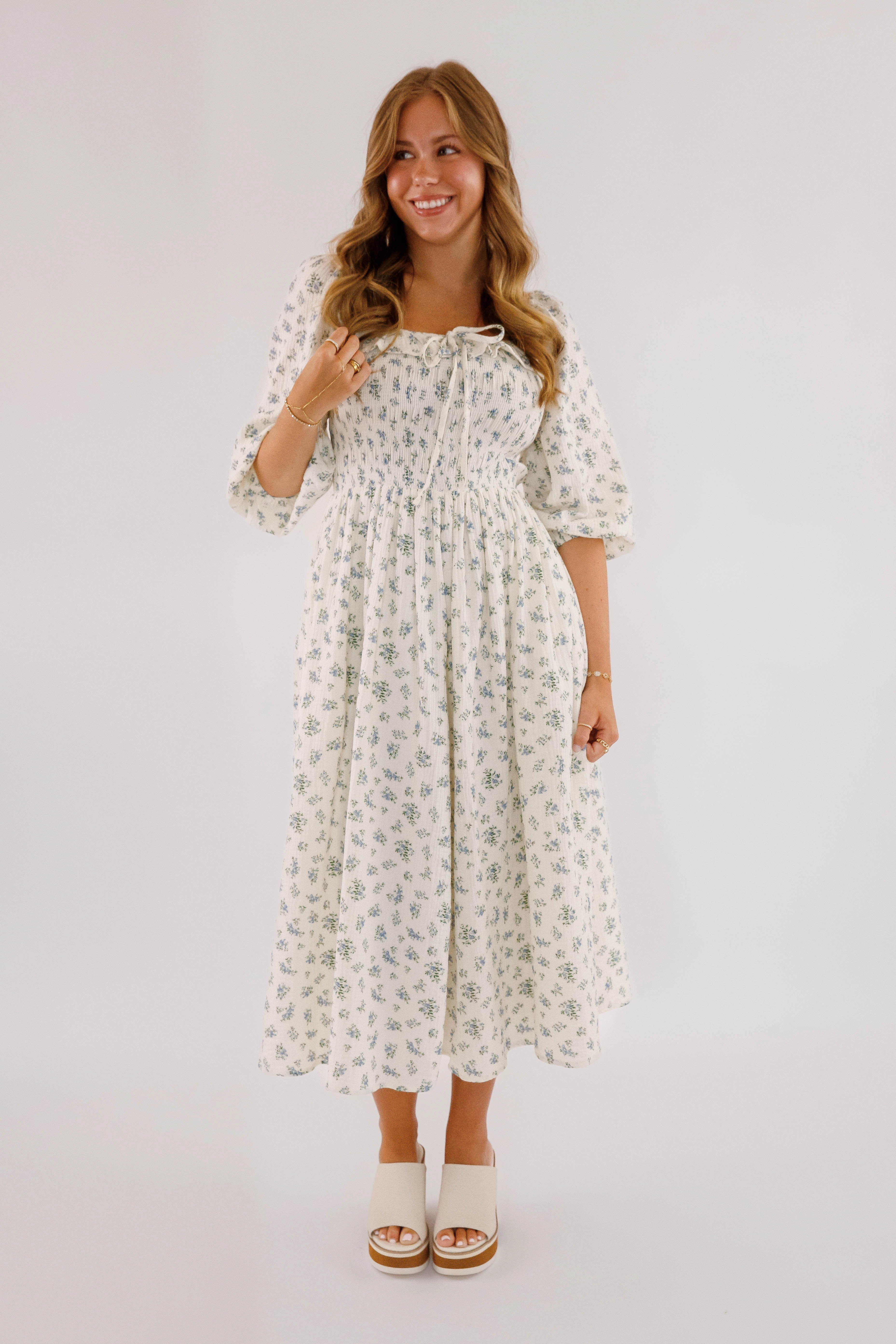 Open-back Peace Glow Insist On Knowing Midi Dress