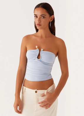 Rudy Tube Top - Blue Soft Brushed Finish Comfortable Layer