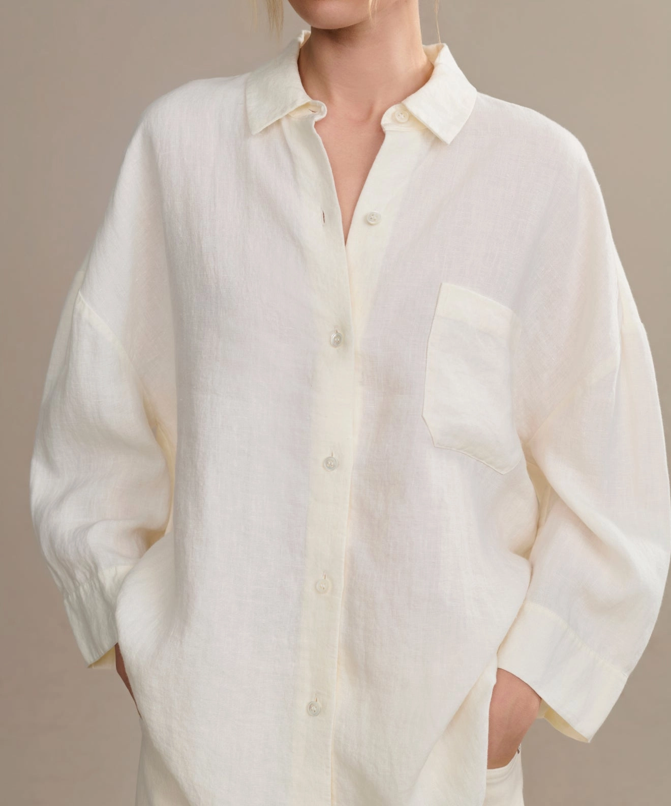 Torsion Support Structure Linen Logan Shirt
