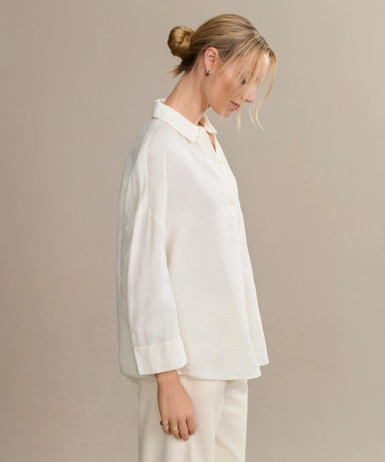 Linen Logan Shirt Ribbed Knit Fabric
