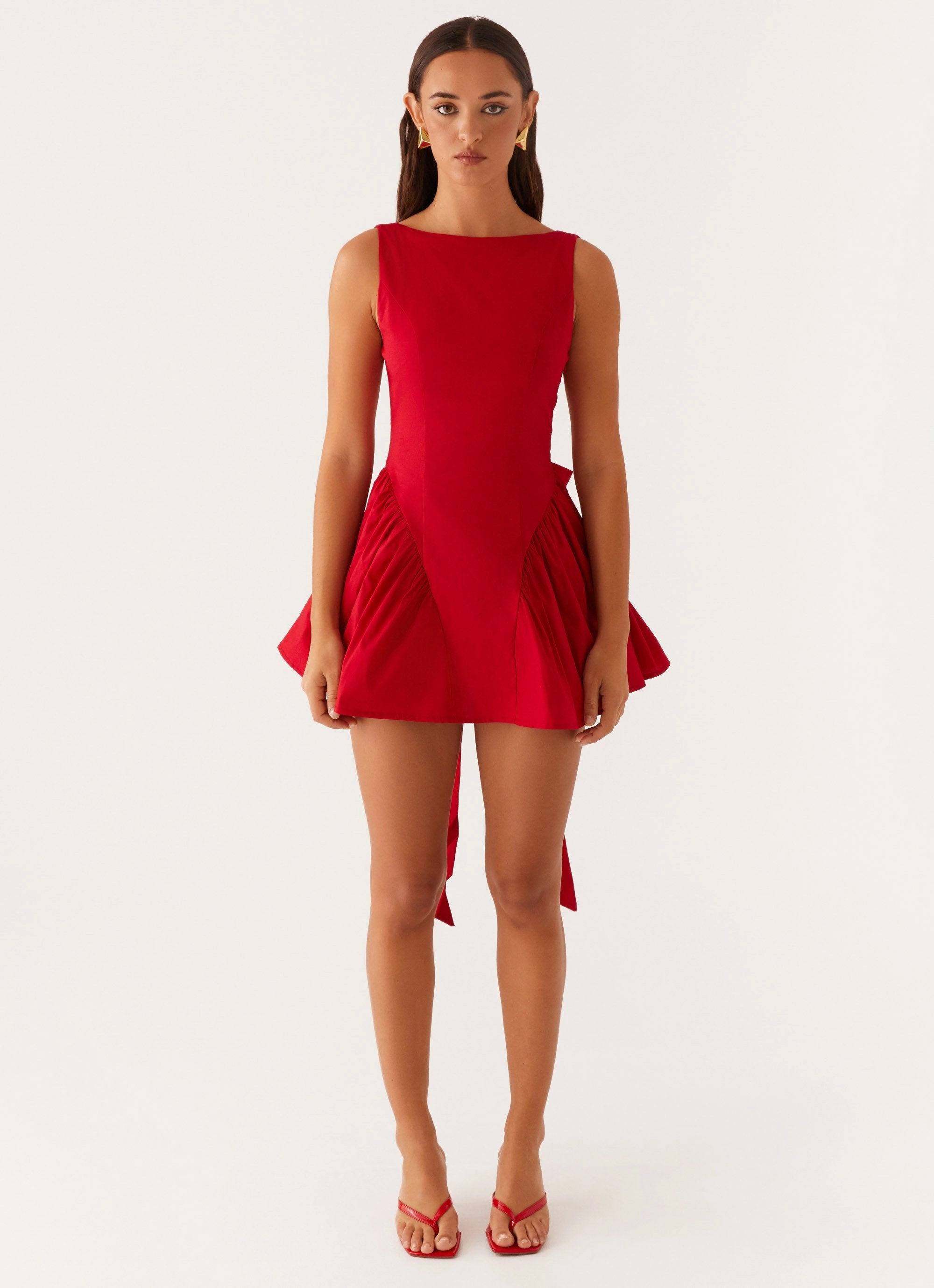 Invited Mini Dress - Red Comfort and Elegance Dark Tones