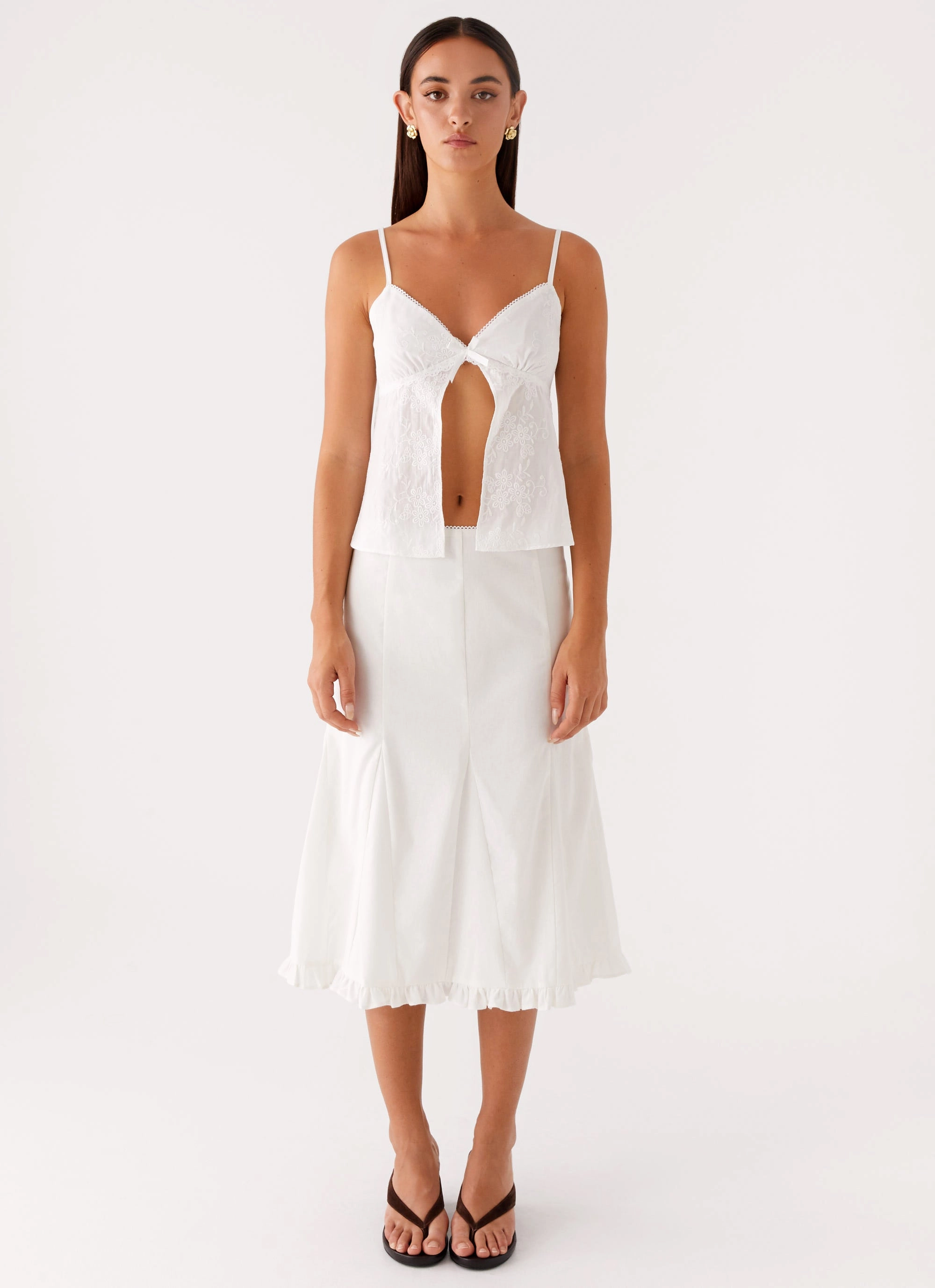 Breathable fabric Irena Cami Top - White