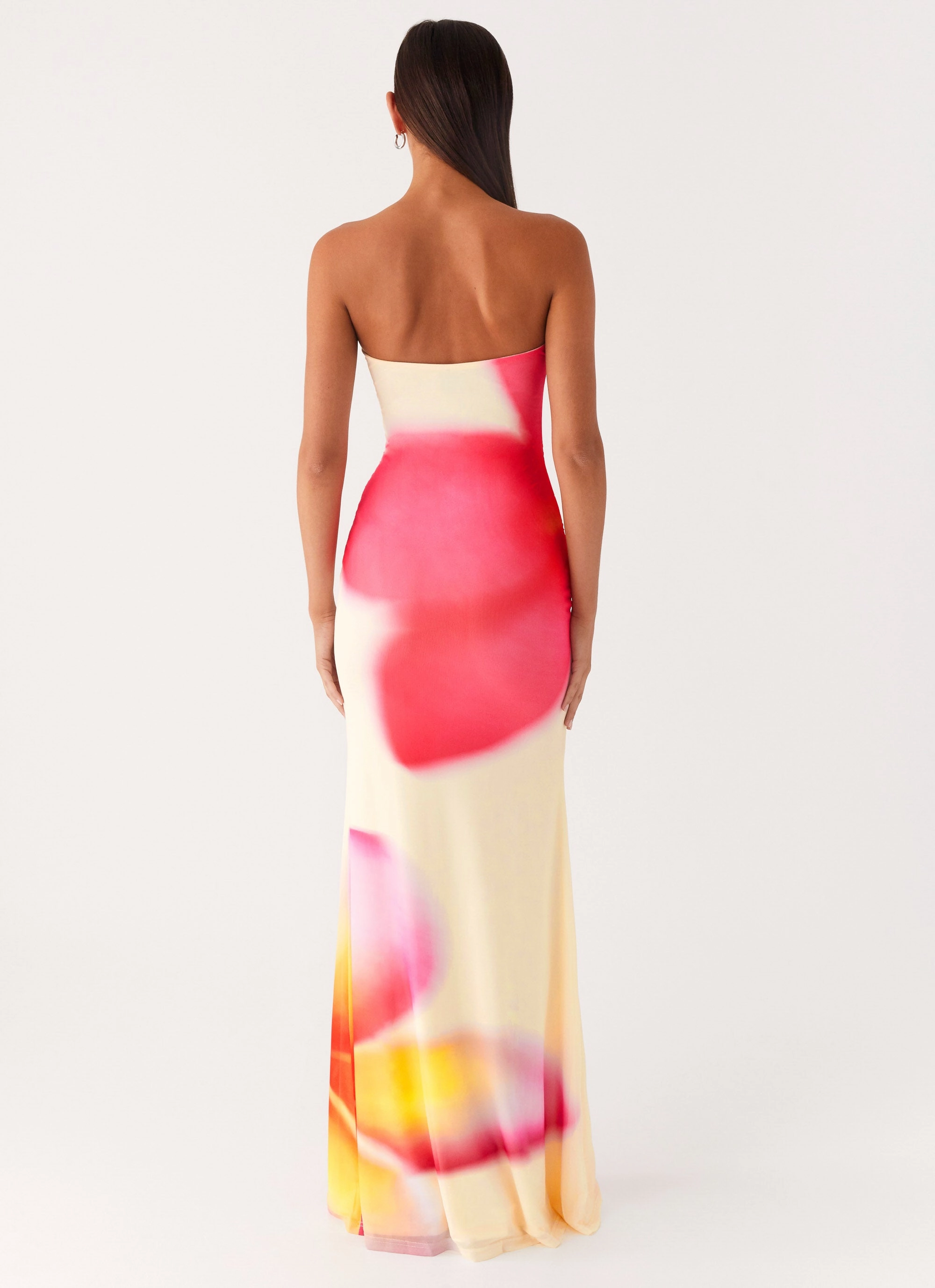 Fold-Over-Detail Iroha Strapless Maxi Dress - Frangipani Yellow