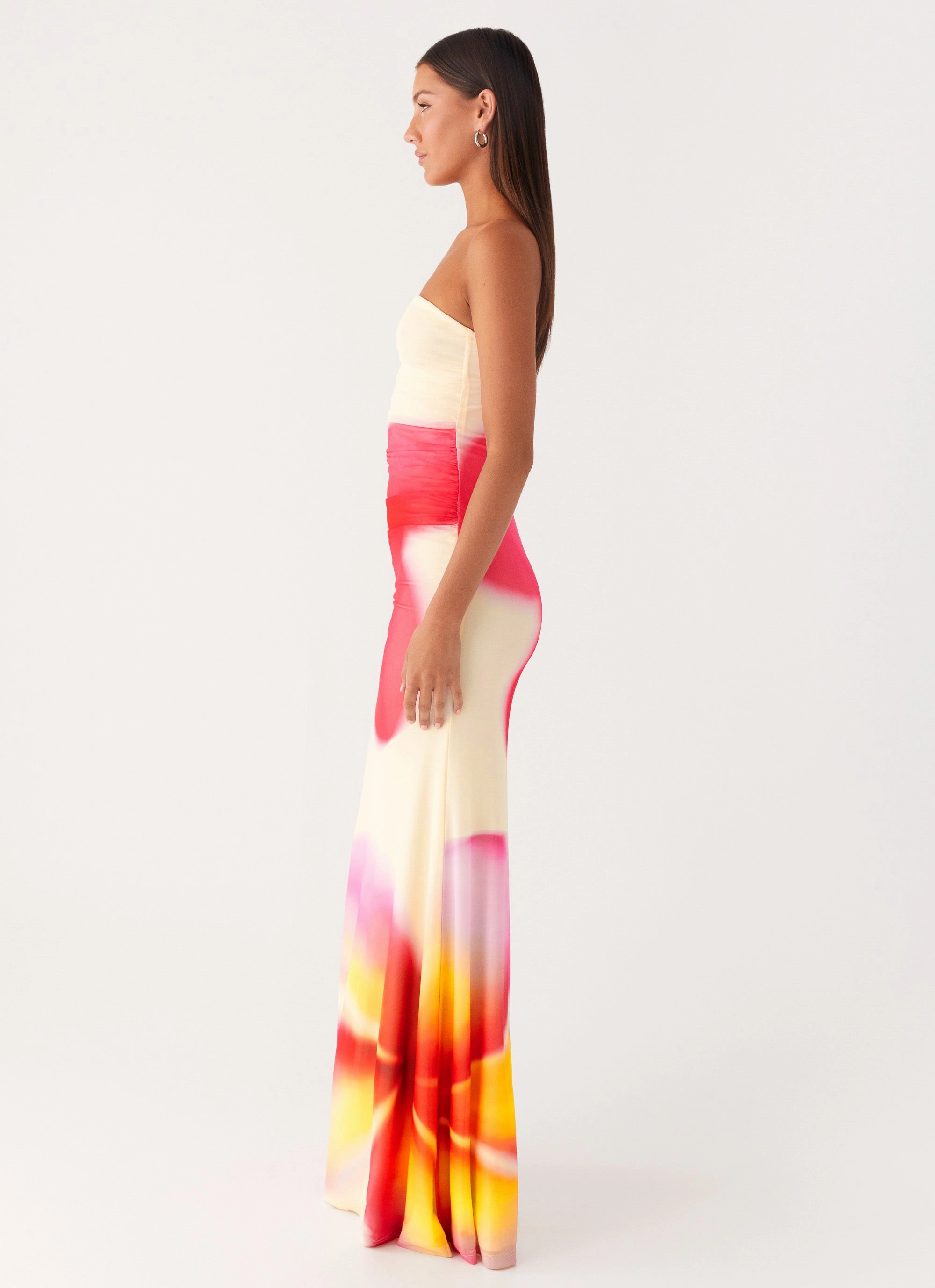 Iroha Strapless Maxi Dress - Frangipani Yellow Anti-bacterial