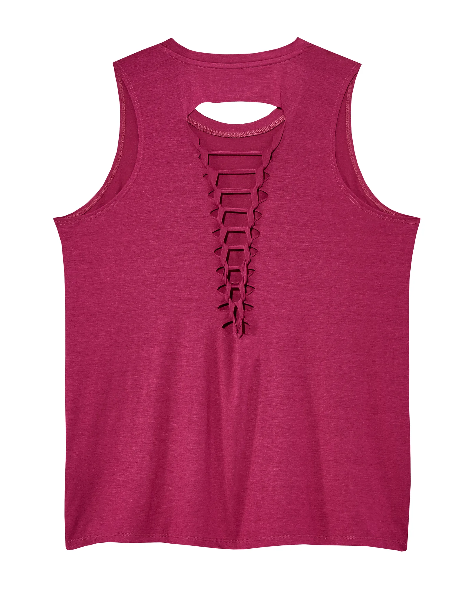 Isla Tank with Back Cutouts | Burgundy
