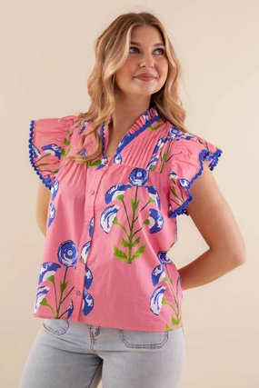 OdorResistant Treatment It's Been Done Blouse-Pink