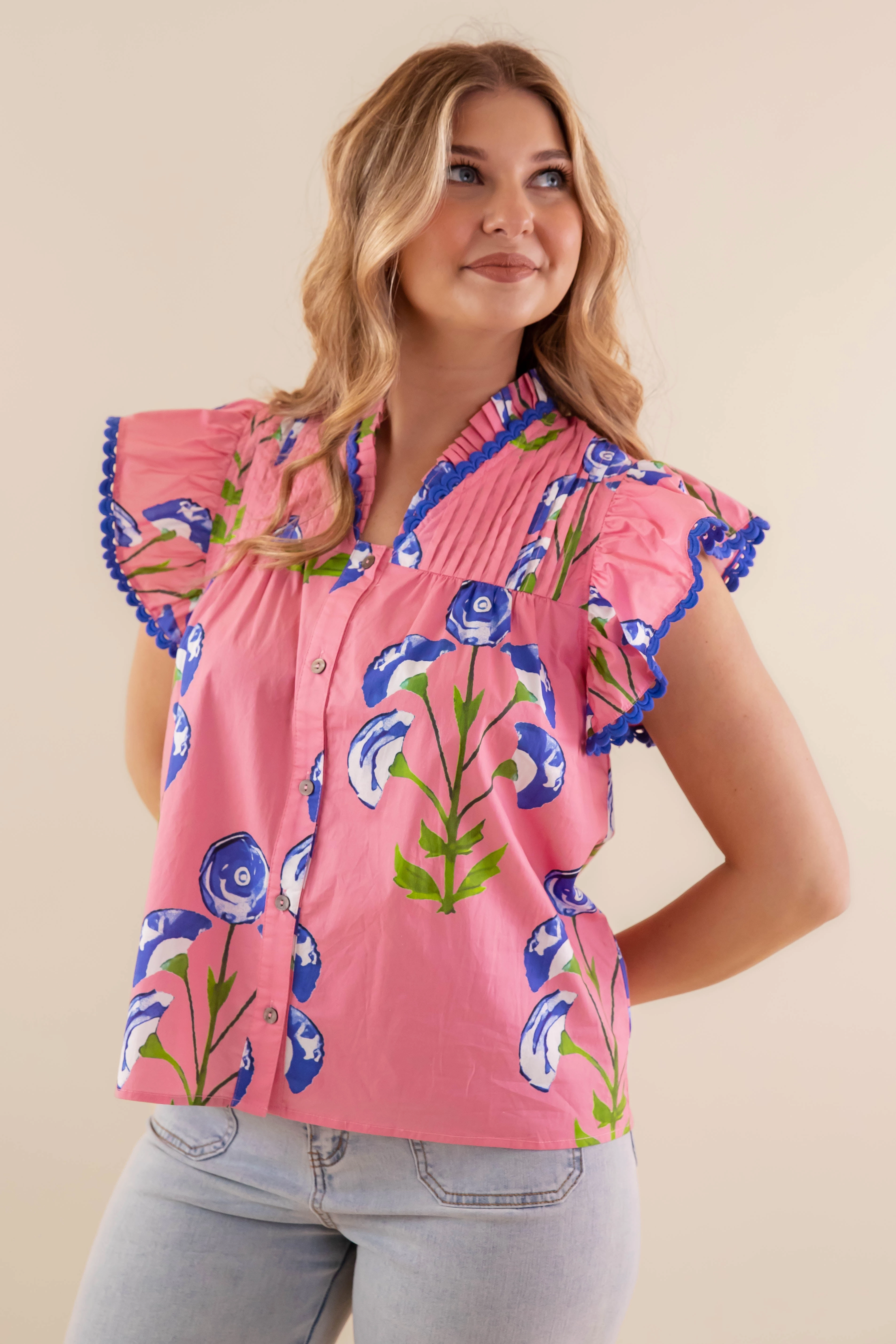 It's Been Done Blouse-Pink Relaxed Hoodie