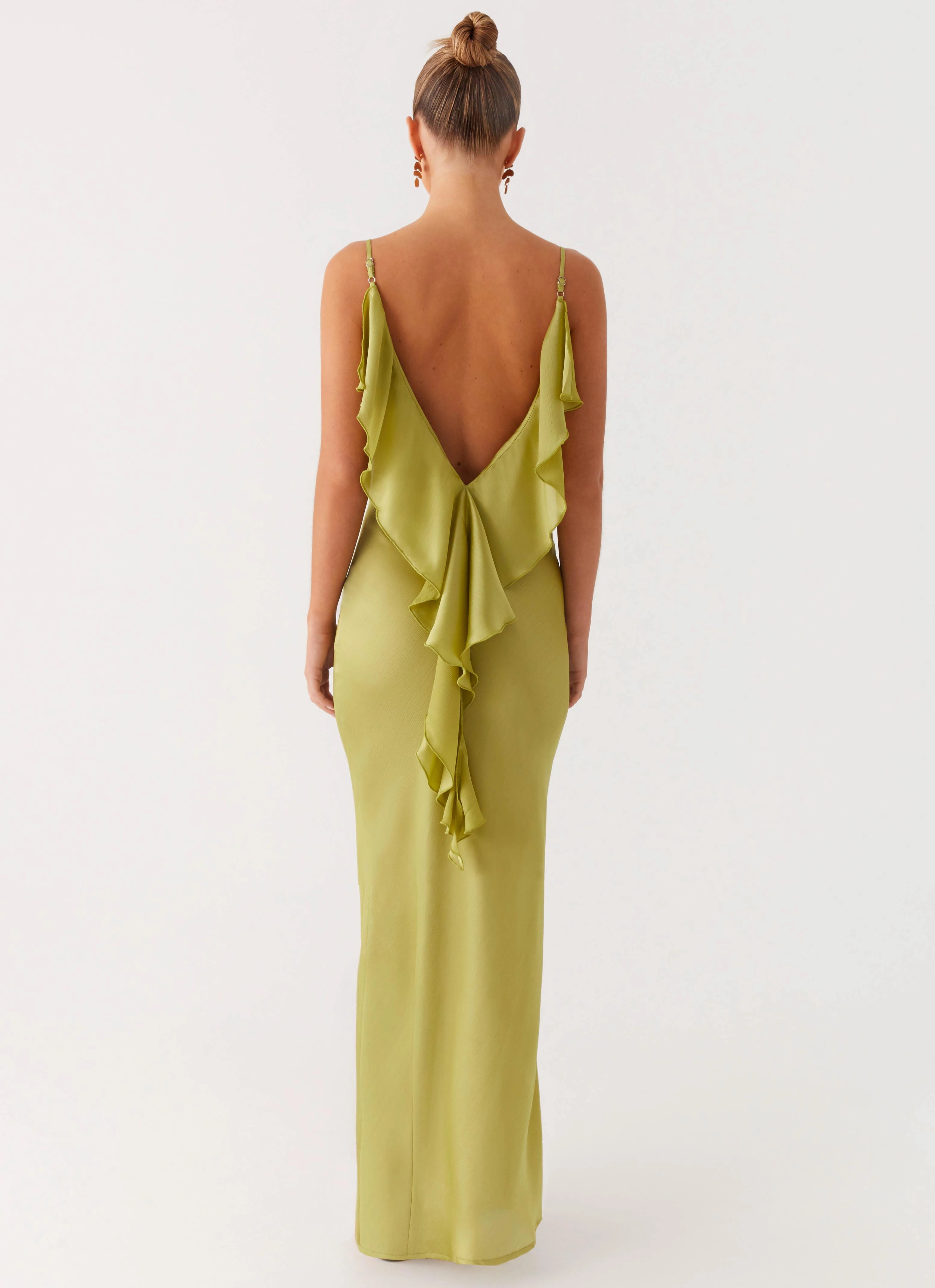 Jade Escape Maxi Dress - Lime Minimal Design Natural Feel