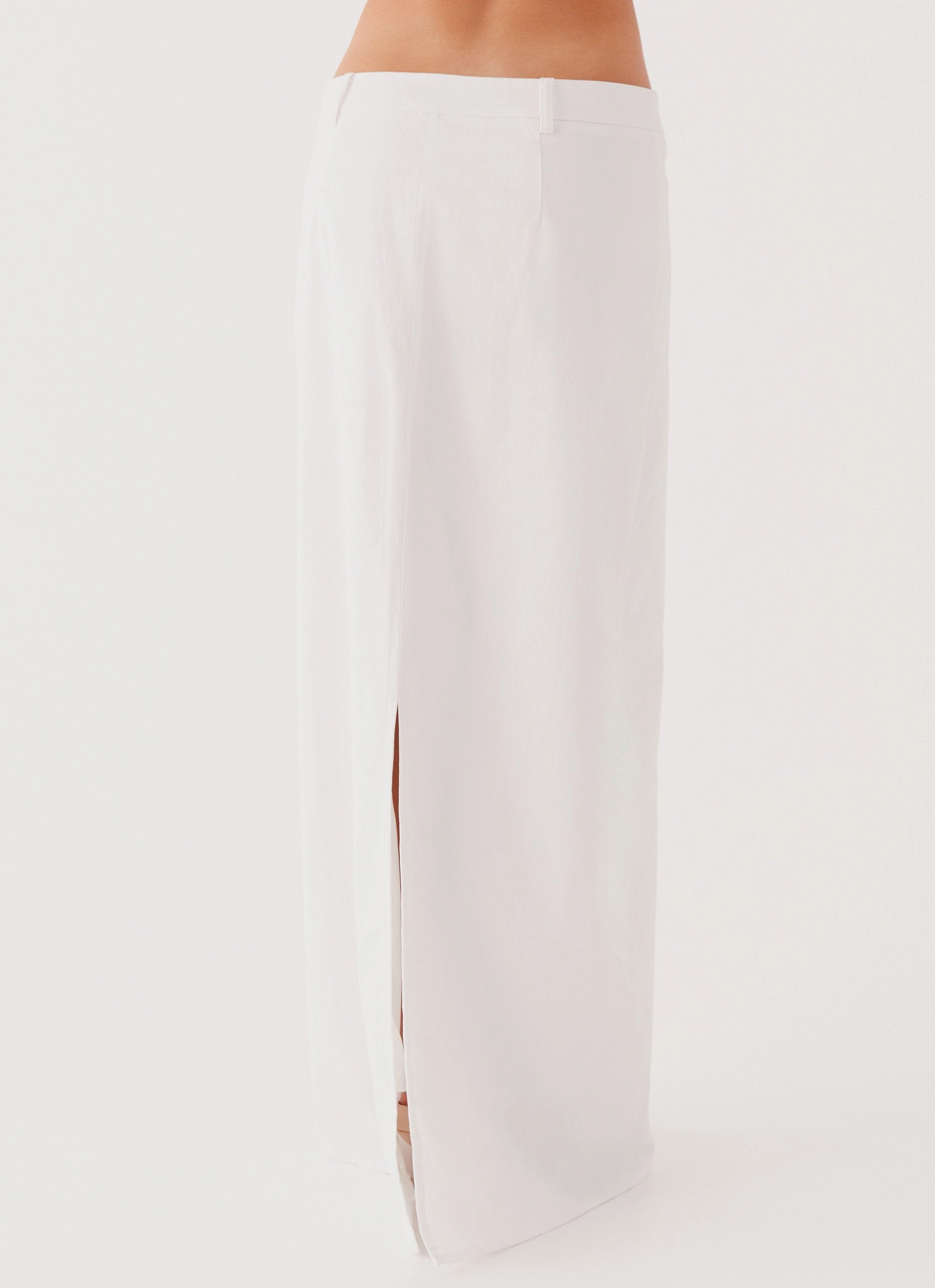 BreathableMeshLining Jaslyn Maxi Skirt - White