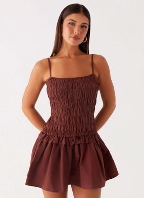 Smooth Motion Jaxi Mini Dress - Chocolate