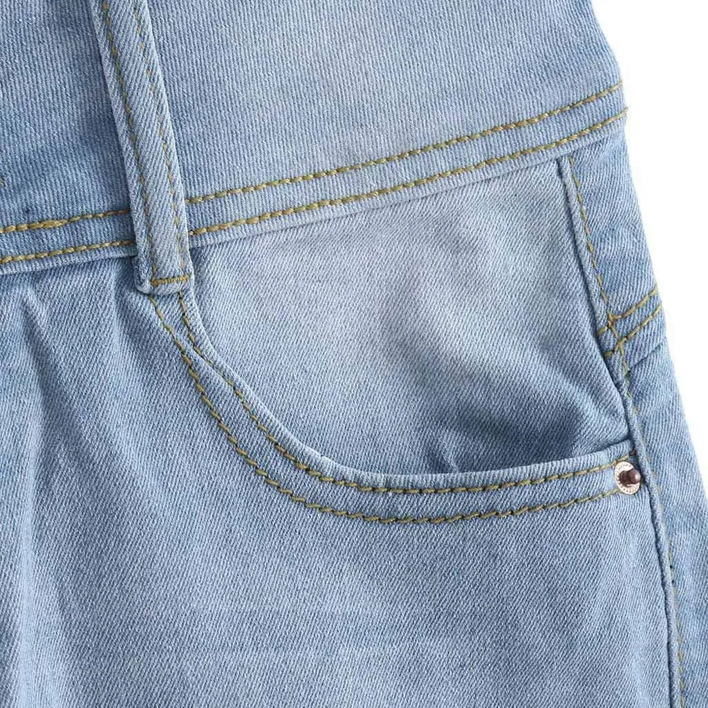 Jean Shorts Womens Stretchy Pull On 5 Inch Inseam Stretchy Denim Short Pants Casual Summer Lounge Jean Bike Shorts