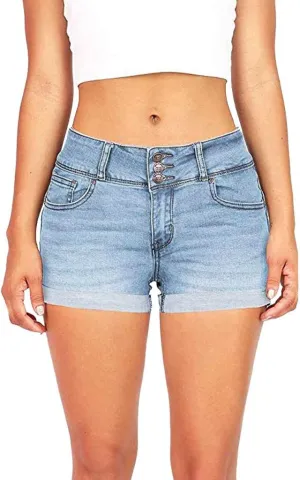 Jean Shorts Womens Stretchy Pull On 5 Inch Inseam Stretchy Denim Short Pants Casual Summer Lounge Jean Bike Shorts