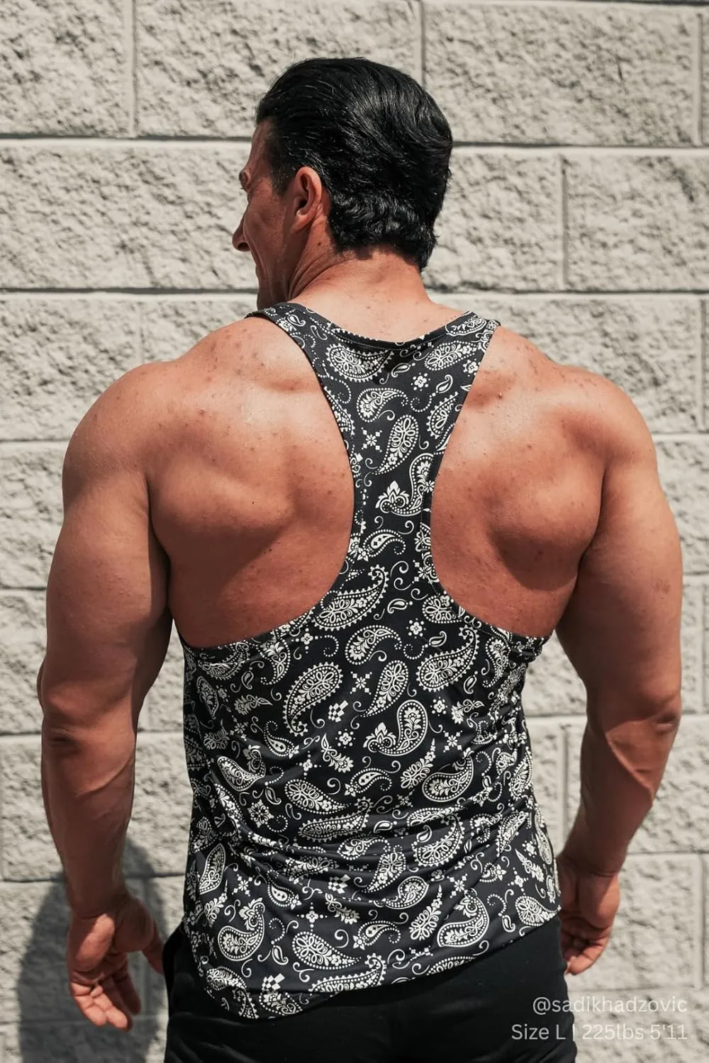 Jed North Bodybuilding Tank Top Gym Stringer Y-Back Muscle Racerback