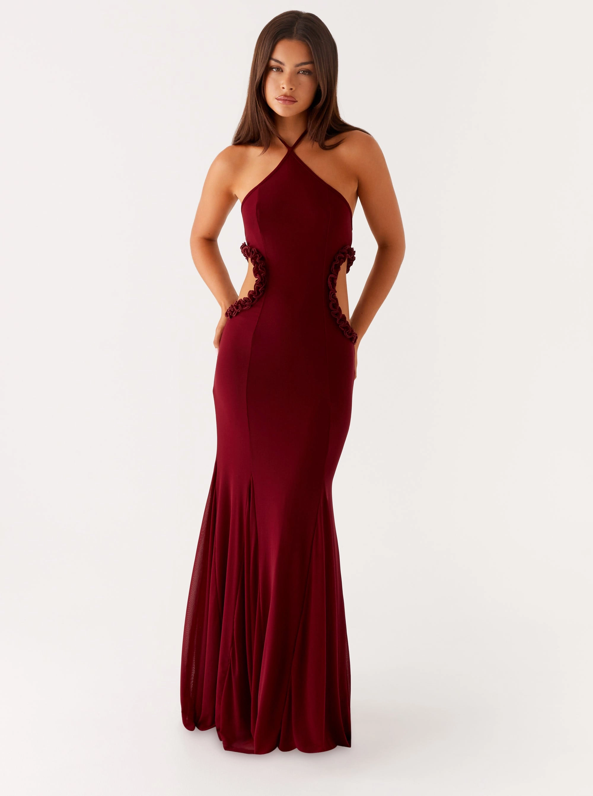 Resort Outfit Jemima Maxi Dress - Raspberry Wine