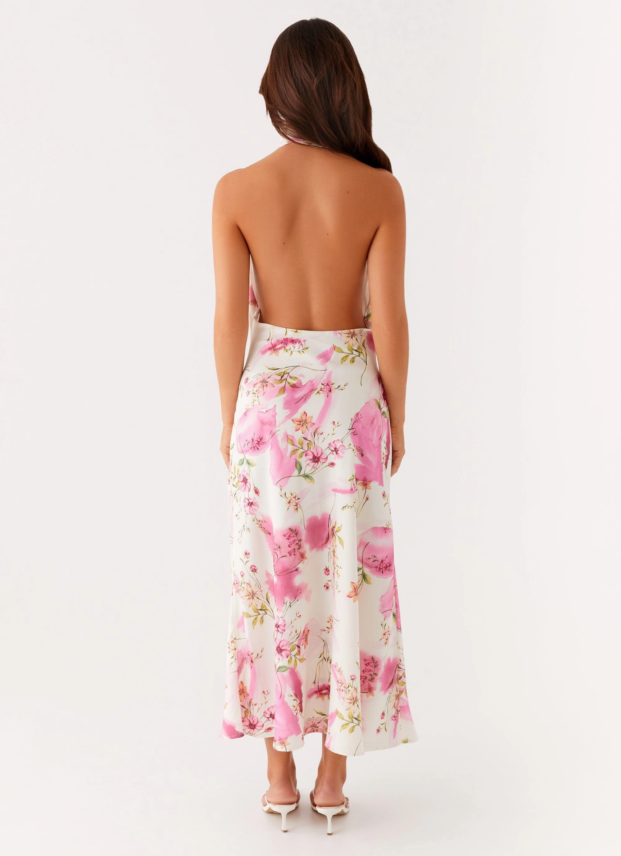 Jensen Midi Dress - Ivory Floral Print Airy Base