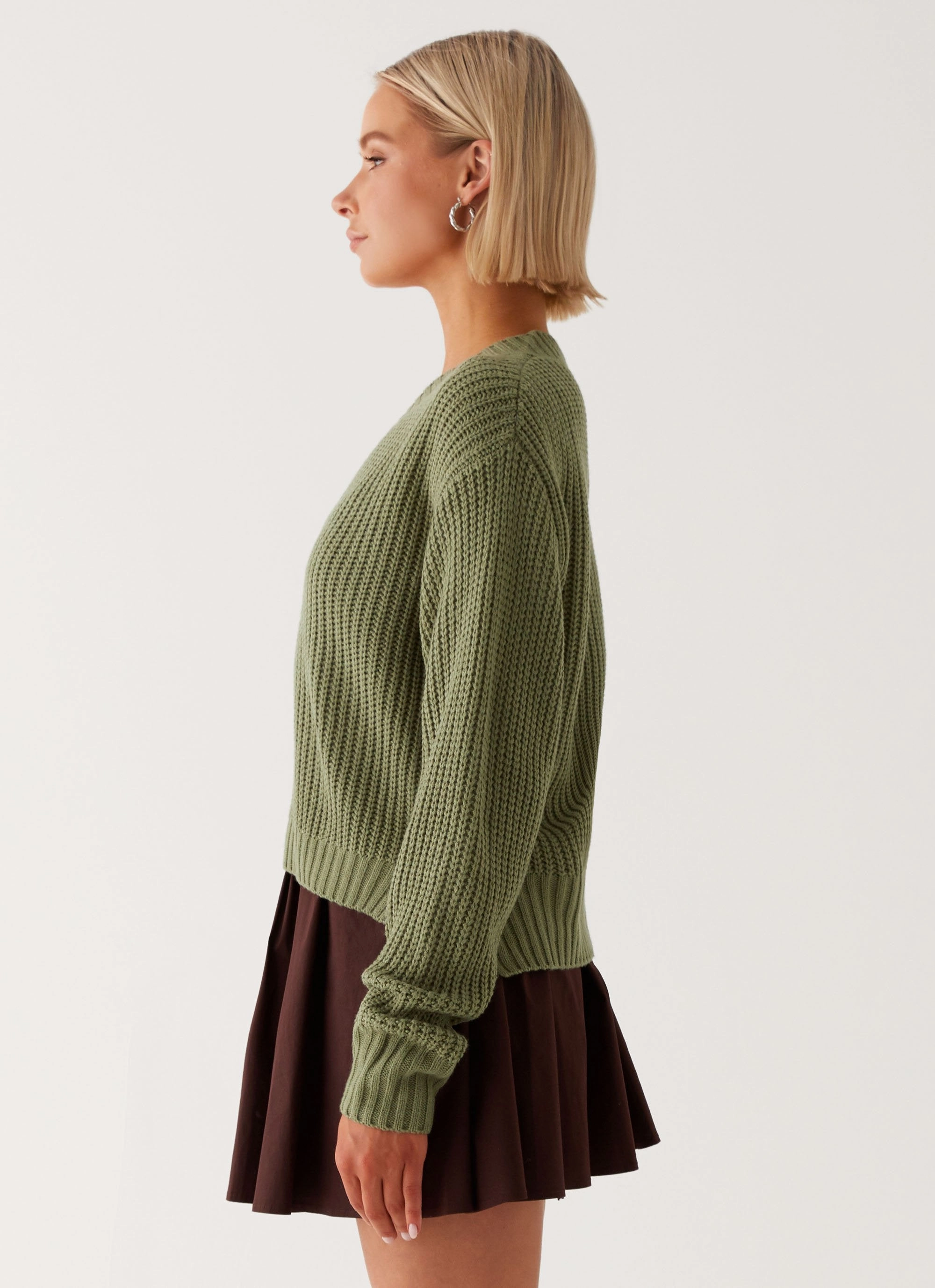 Reinforced Stitching Jenson Sweater - Khaki
